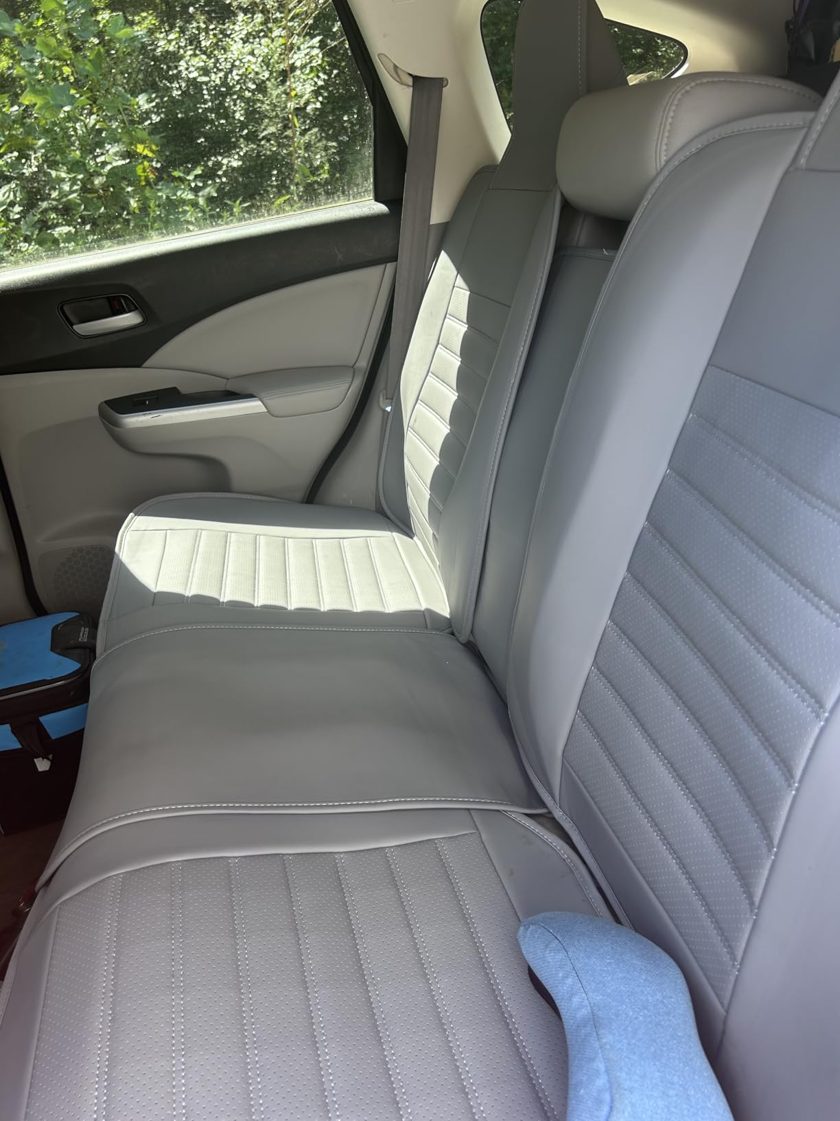 HChengkikz Nappa Leather Car Seat Covers Full Set, Black Car seat Protector 5 Seats, Waterproof Car Seat Cushion, Universal Automotive Seat Covers Fit for SUV Truck Pick-up Sedan, Front and Rear customer photo 2