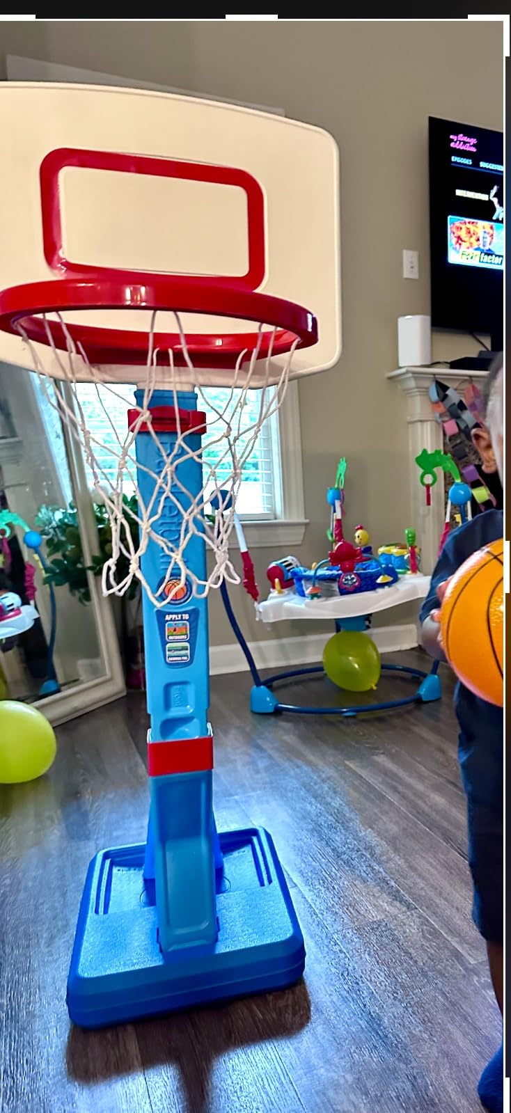 Toddler Basketball Hoop- Mini Kids Basketball Hoops Toy for Indoor Outdoor | Adjustable Height Play- Portable Basketball Goal for Poolside- Game Sport Toys, for Baby Boys & Girls Age 3 4 5 6 customer photo 2