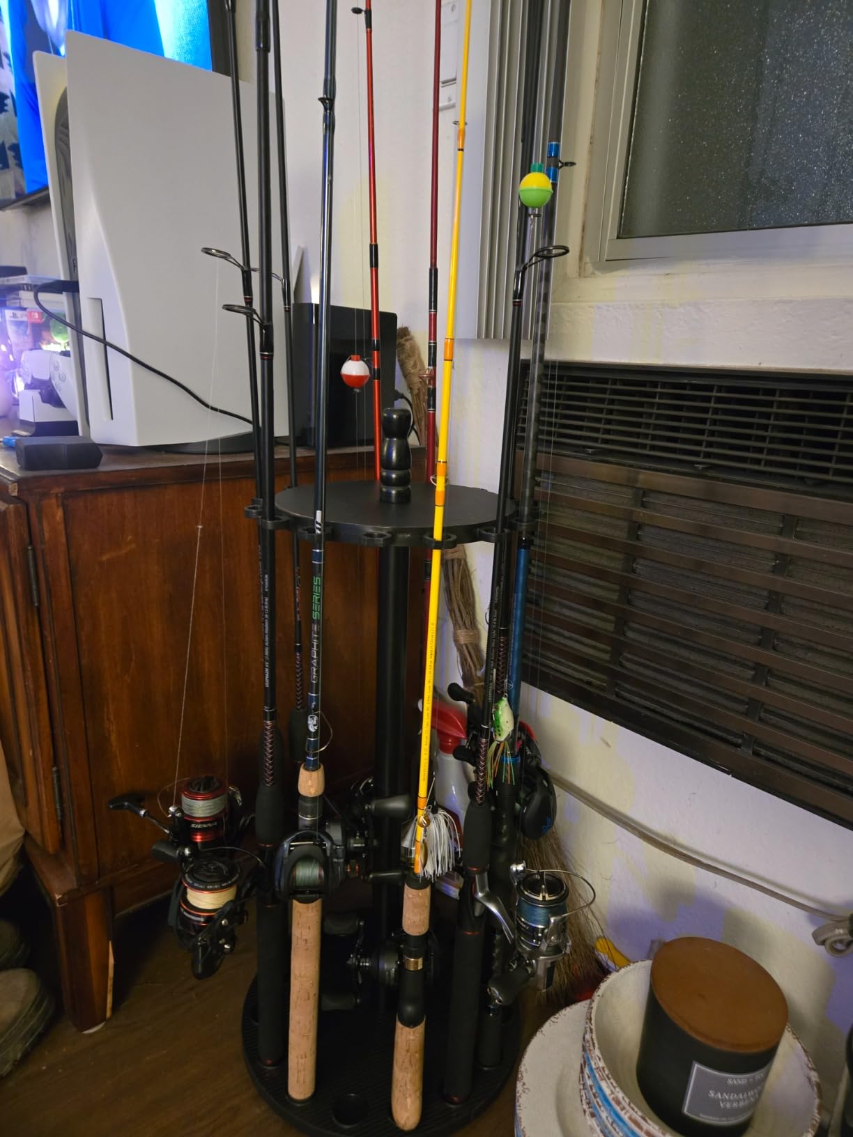 Old Cedar Outfitters Round Floor Rack for Fishing Rods and Reels, Holds up to 15 Rod and Reel Combos customer photo 1