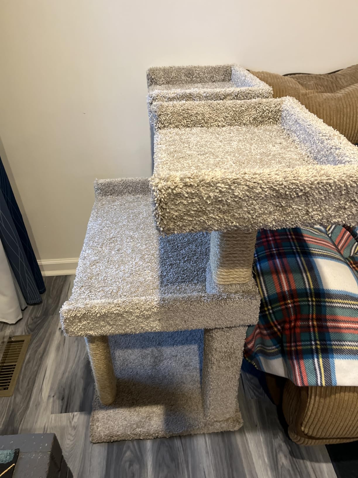 Prestige Cat Trees Maine Coon Deluxe Cat Perch - Made in USA Sturdy Solid-Wood Tower for Large & Multiple Cats - Easy 2-Step Assembly, Plush Carpet, Sisal Scratch Posts customer photo 2