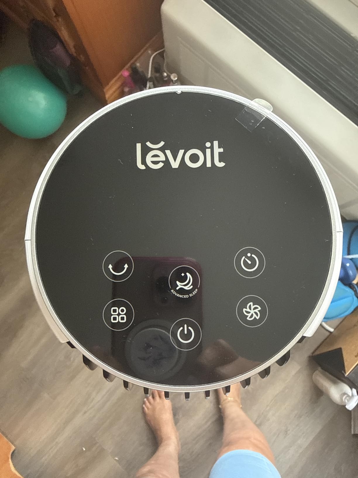 Levoit Tower Fan for Bedroom, 28ft/s Fans that Blow Cold Air, 28dB Quiet | Standing Floor Fan for Room, 90° Oscillating, 5 Speeds 4 Modes & Temp Sensor, Bladeless, 12H Timer, Remoter, 36 inch, Black customer photo 2