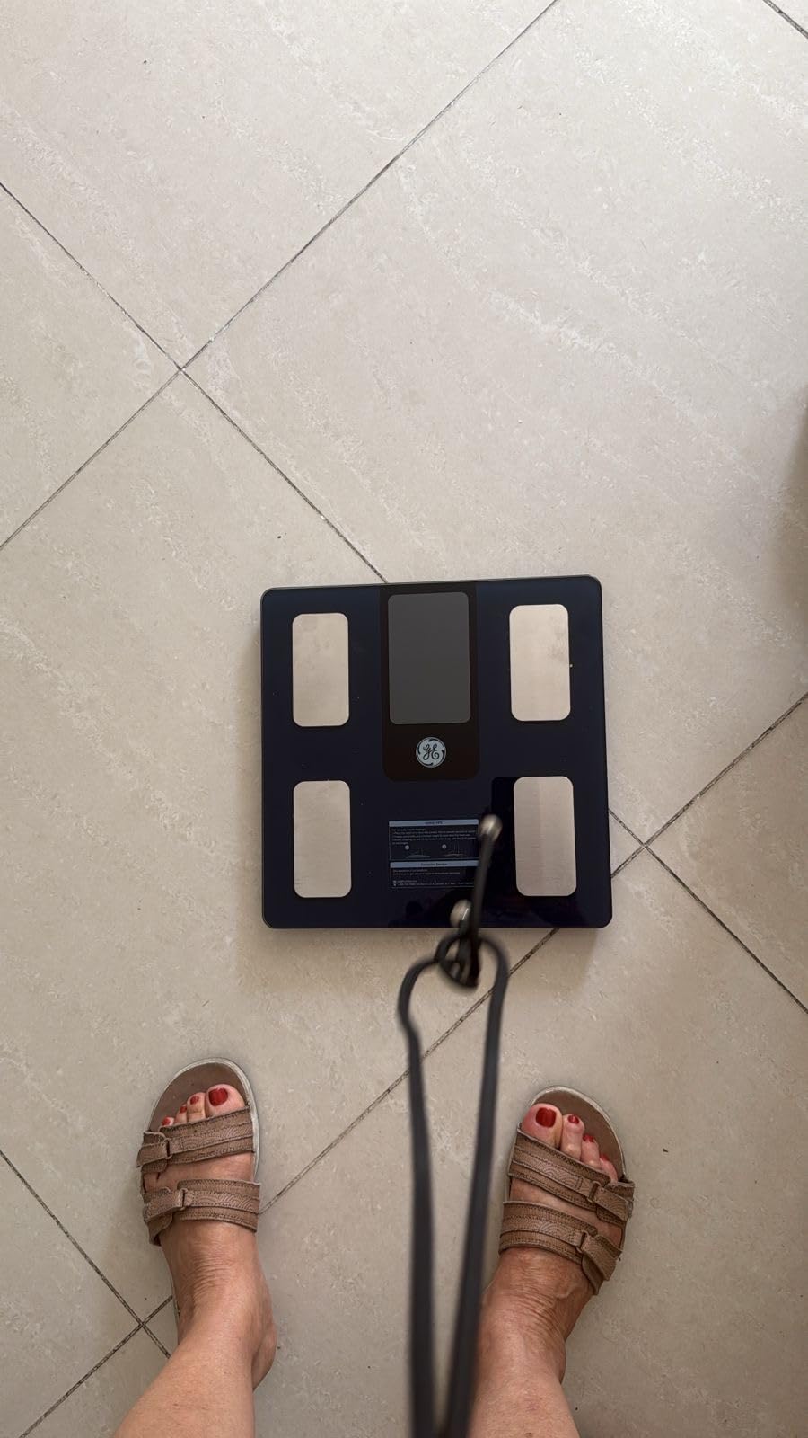 GE Smart Scale for Body Composition, Weight, BMI, 500lb, Large 11.8-Inch | Body Fat Scale with Muscle Mass, Digital Bathroom Weighing Health Monitor, FSA Eligible HSA, Bluetooth App Sync, Dark Blue customer photo 1