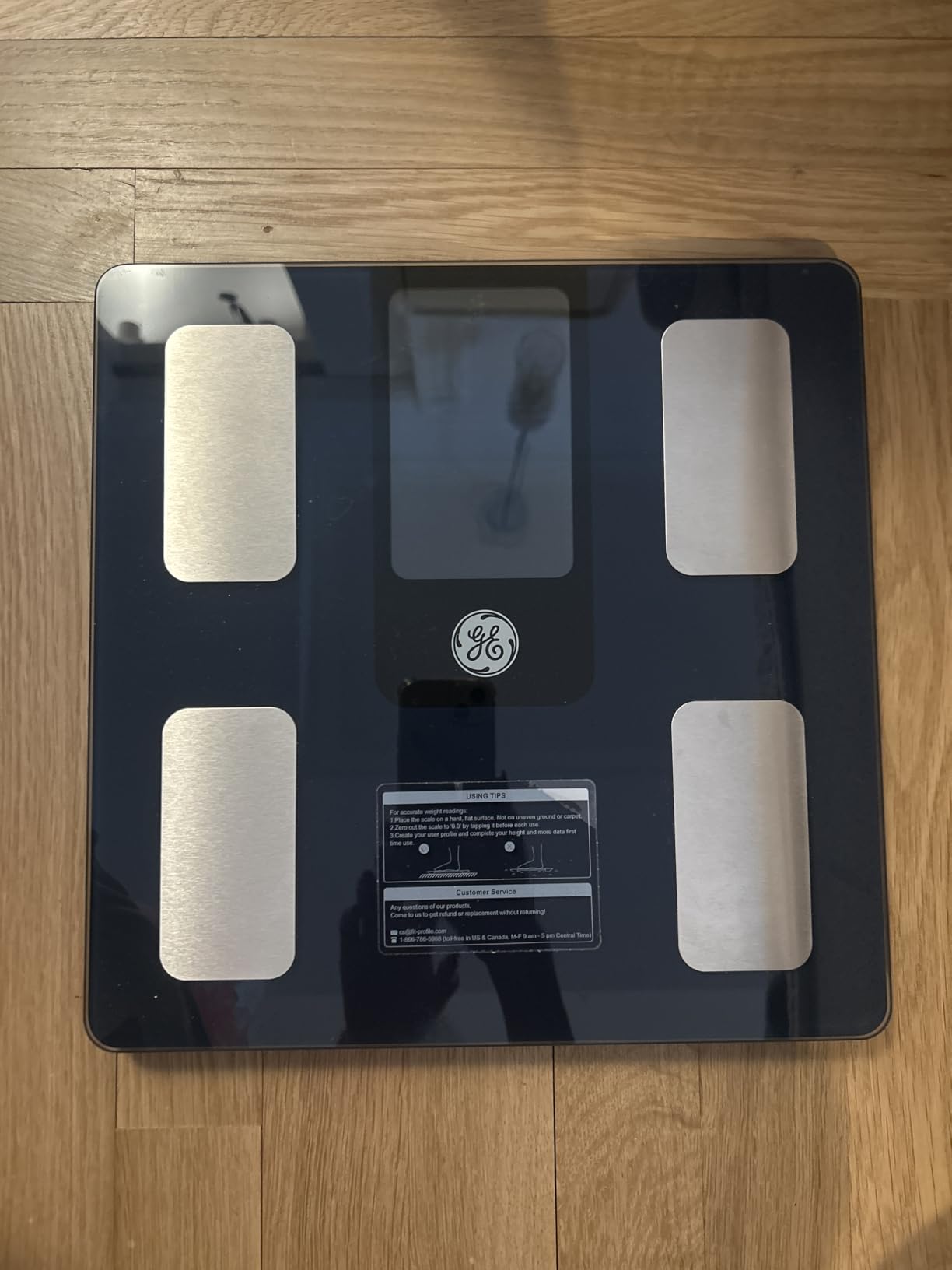 GE Smart Scale for Body Composition, Weight, BMI, 500lb, Large 11.8-Inch | Body Fat Scale with Muscle Mass, Digital Bathroom Weighing Health Monitor, FSA Eligible HSA, Bluetooth App Sync, Dark Blue customer photo 2