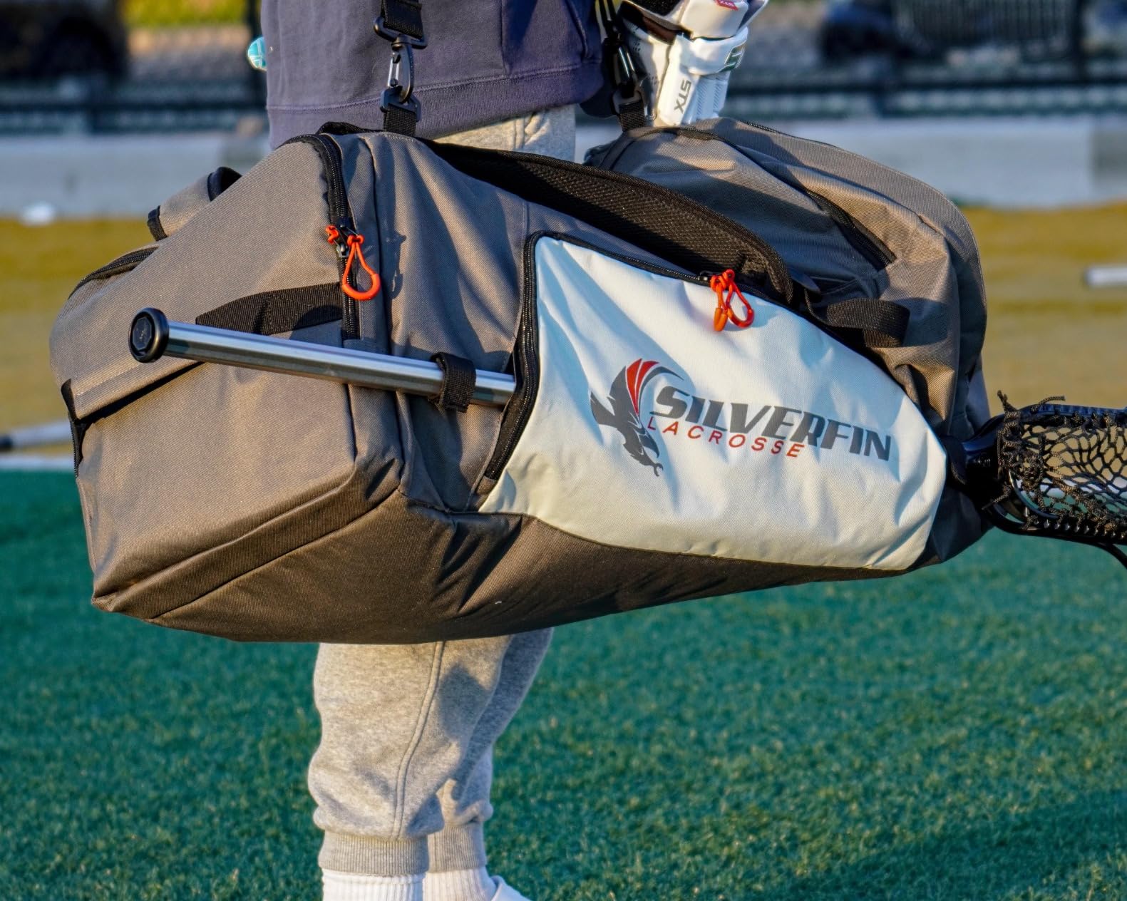 Silverfin Lacrosse Bag |With 2 Stick Holders & Multi Pockets for All of Your Lacrosse Equipment |Use as a Backpack or Duffel Bag| Lacrosse Gear Bag for Boys, Youth, Men With Adjustable Shoulder Straps customer photo 1