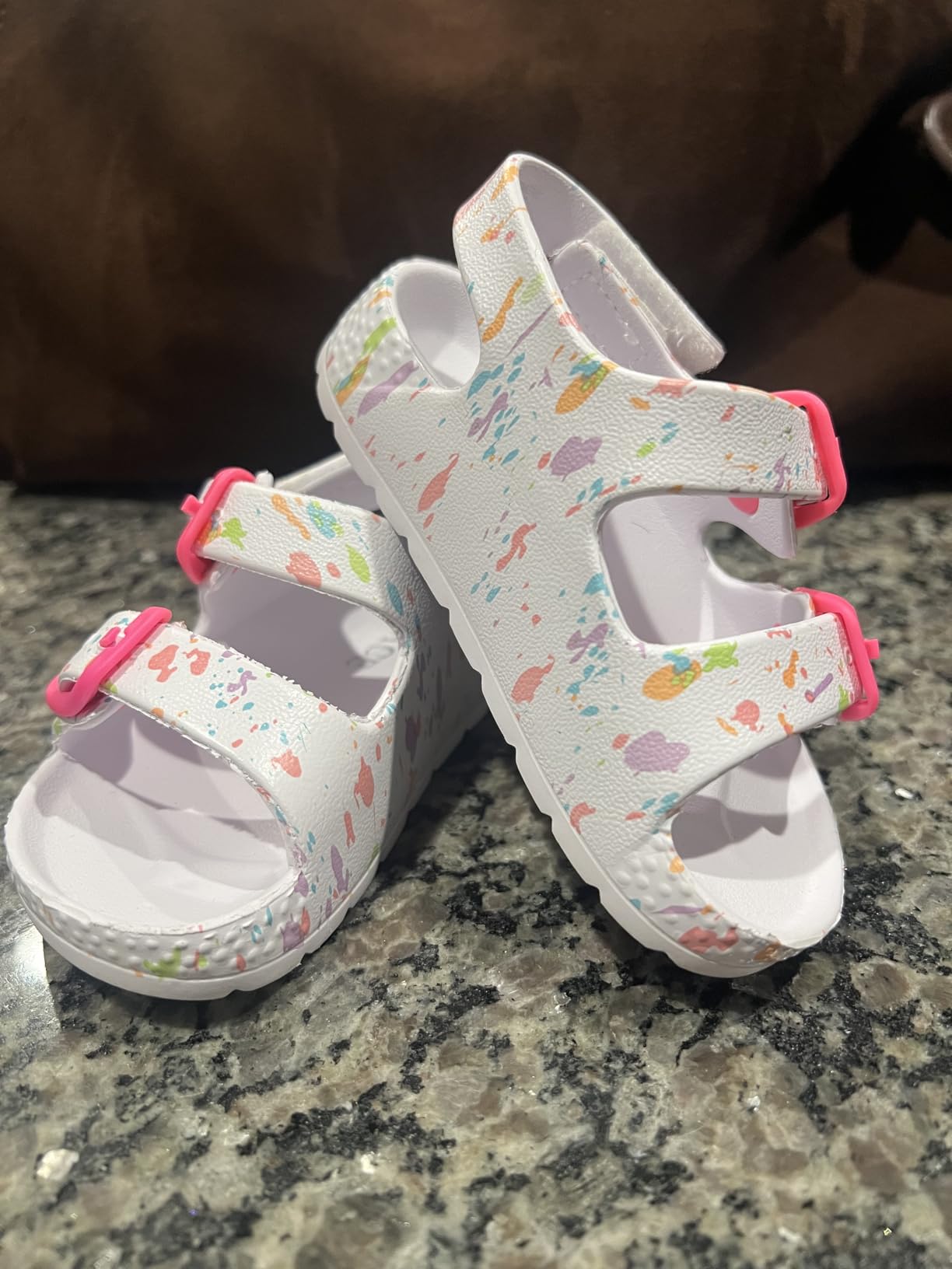 The Children's Place Baby Girls' And Toddler Everyday Slide Sandals With Backstrap customer photo 1