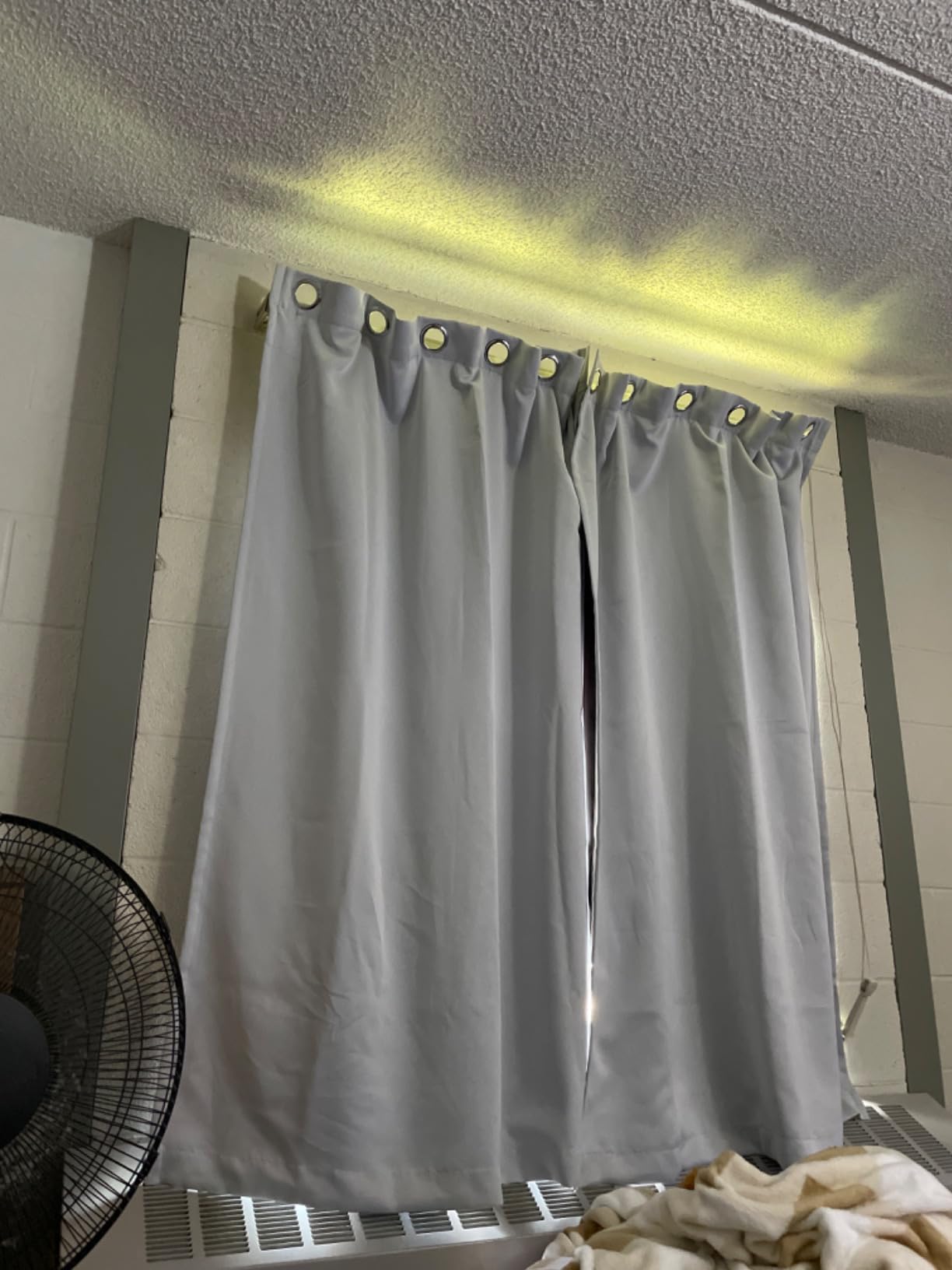 BGment Thermal Insulated 100% Blackout Curtains for Bedroom with Black Liner, Double Layer Full Room Darkening Noise Reducing Grommet Curtain (42 x 63 Inch, Cashmere, 2 Panels) customer photo 1