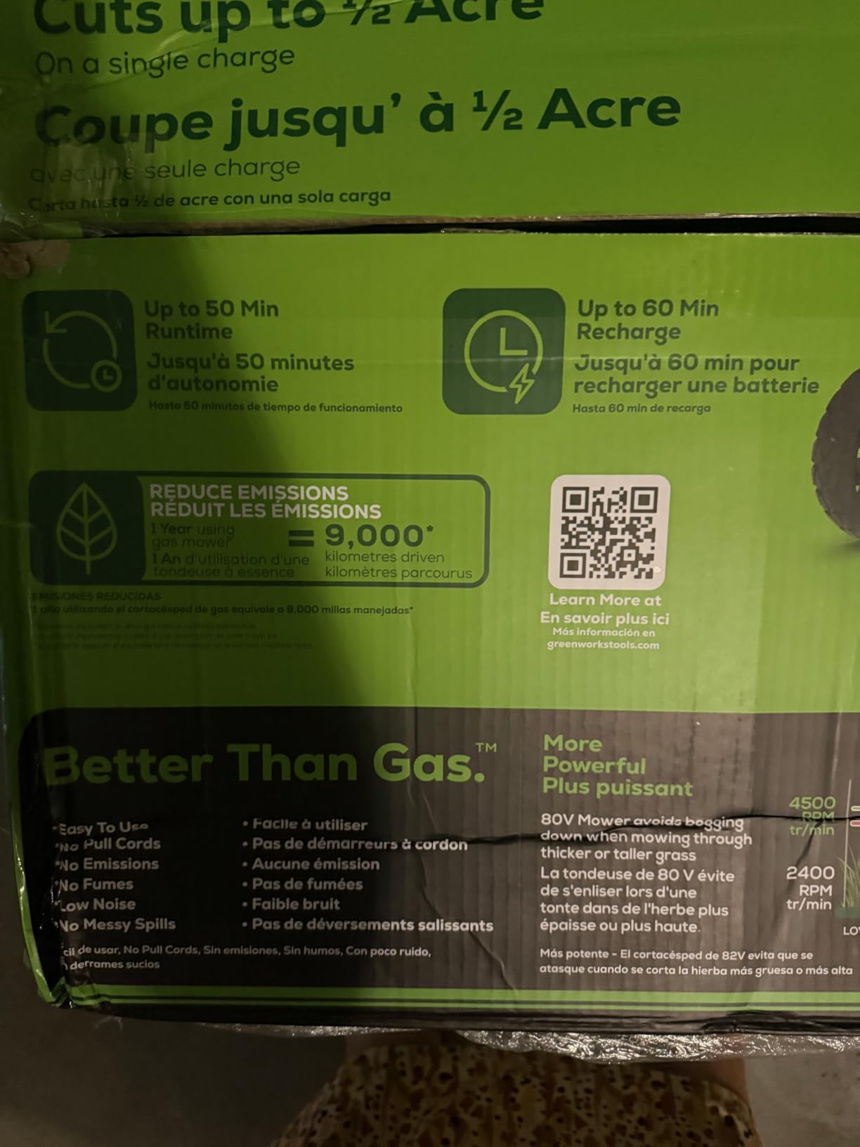 Greenworks 80V 25in Self-Propelled Lawn Mower customer photo 2