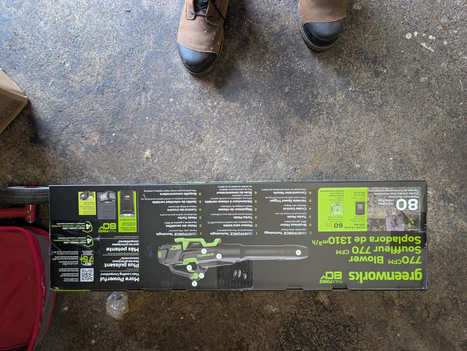 Greenworks 80V Electric Leaf Blower, 770 CFM, 4.0 Ah Battery and Charger customer photo 2