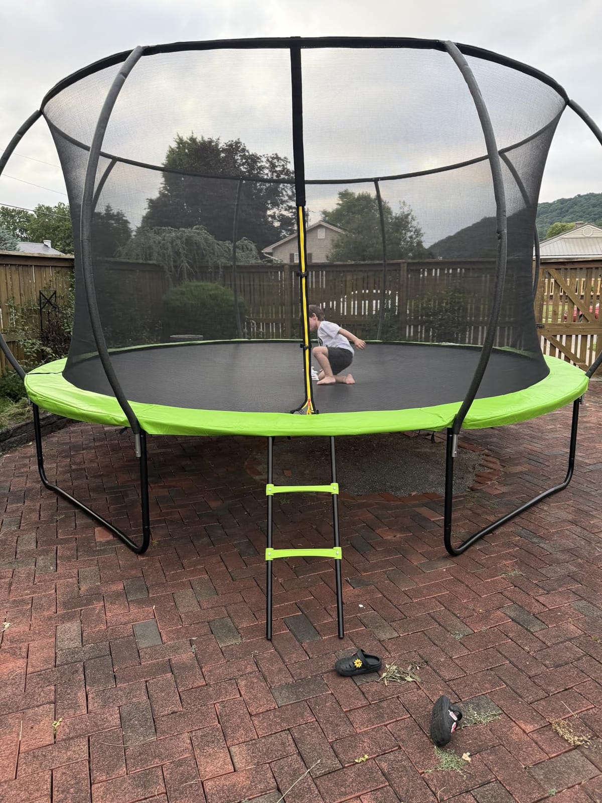 JoyBerri Outdoor Trampoline with LED Lights, Net, Ladder, ASTM Certified, 8Ft 10Ft 12Ft 14Ft 15Ft 16Ft, 450lb capacity, kids & adults, anti-rust steel, 5-year protection customer photo 1
