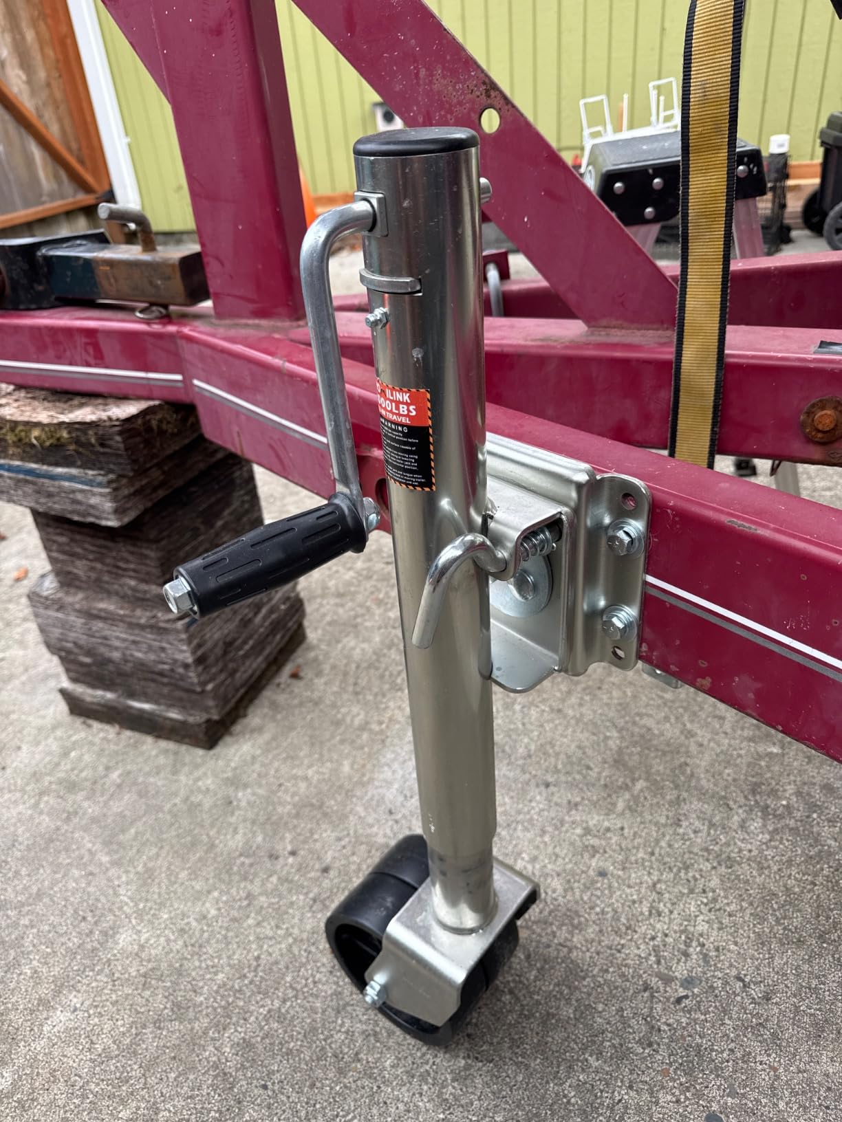YOMILINK 2000 lbs Trailer Jack with Dual Wheel, Heavy Duty Swivel Boat Jack, 12