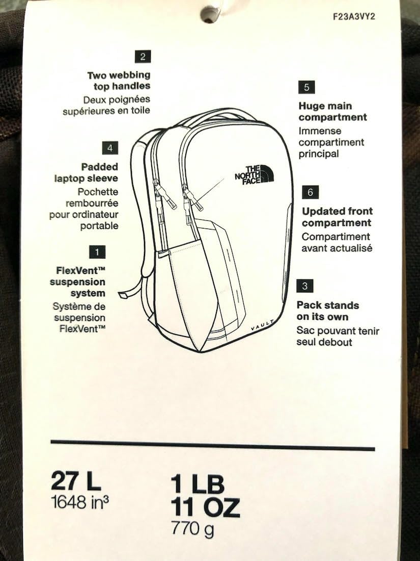 The North Face Vault Everyday Laptop Backpack, TNF Black-NPF, One Size | Commuter Travel Bag, Water-Repellent Finish, Spacious Compartment customer photo 1