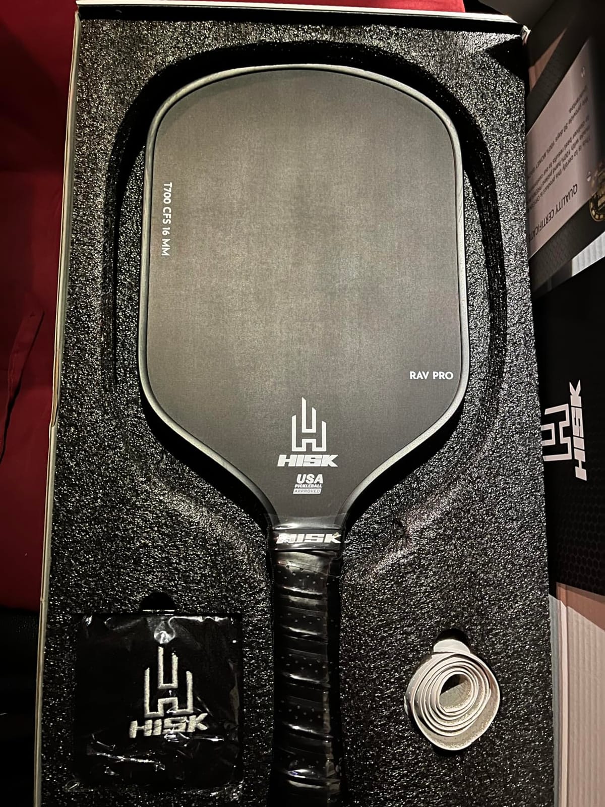 RAV PRO Pickleball Paddle - Ultimate HIGH END 16mm Japanese Toray T700 Raw Carbon Fiber CFS w/Excellent GRIT Roughness Texture, Aero Dynamic Curve, USAPA Approved, Non Slip Grip customer photo 1