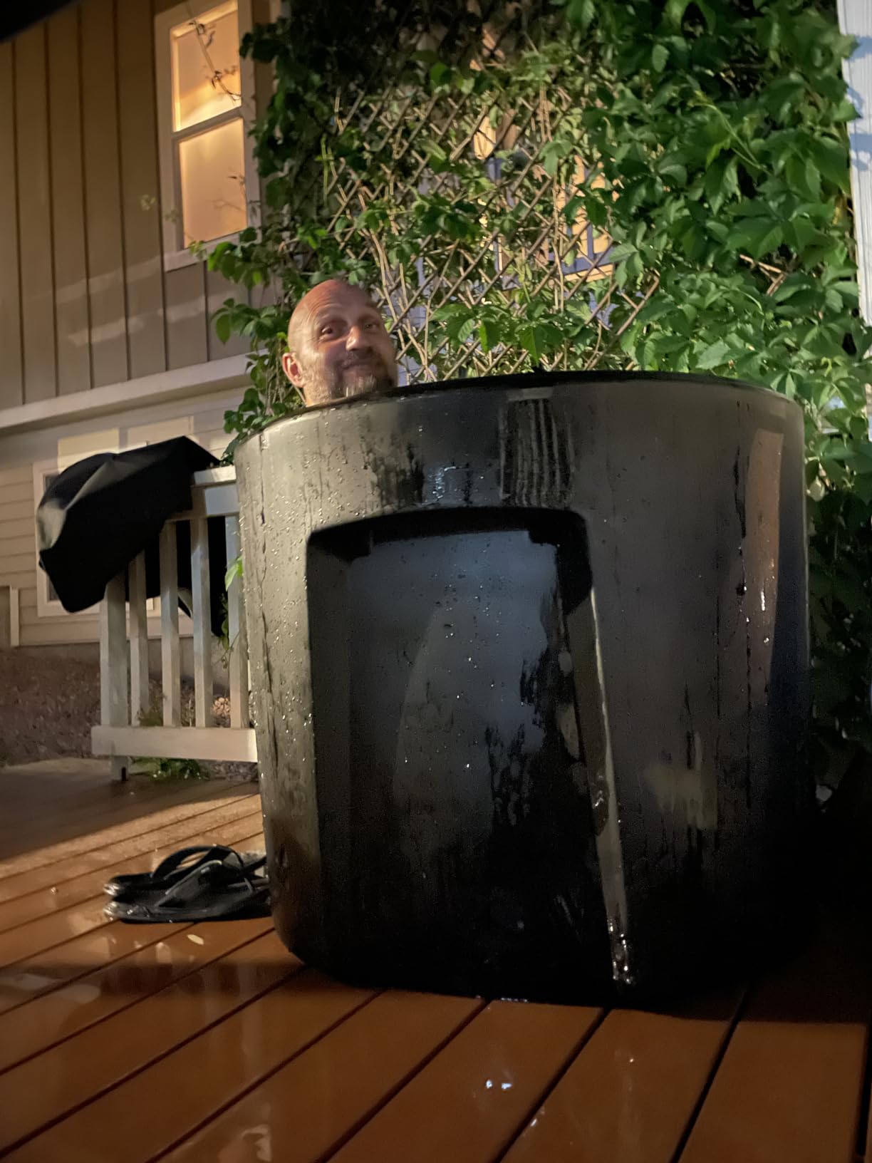 Ice Barrel 300 Insulated Cold Plunge Tub Built-in Chiller Ports (Black) customer photo 2