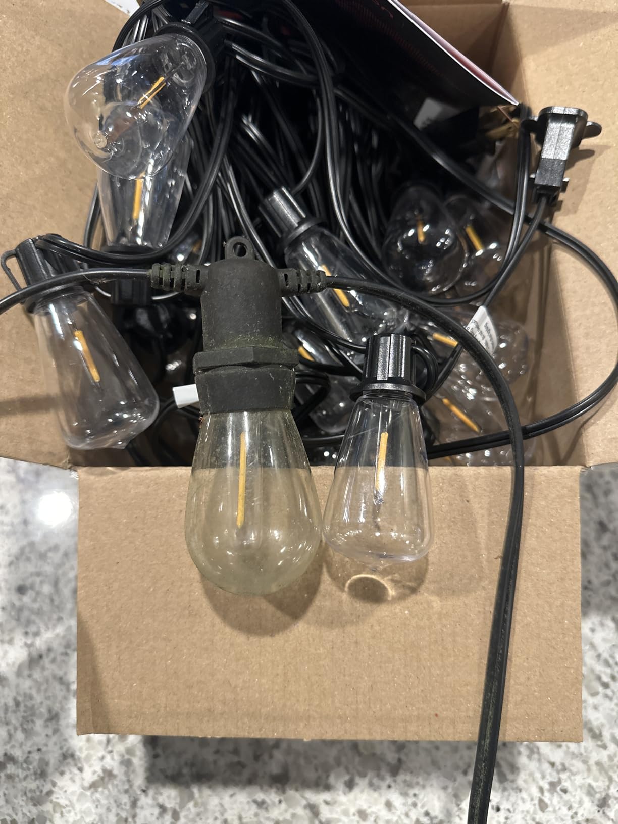 addlon 100FT Outdoor String Lights ST38 LED with Remote Waterproof Dimmable | Shatterproof Replaceable Bulbs, Connectable Hanging Strand for Porch Backyard Patio Garden Deck Outside, Timer, 3 Modes customer photo 1
