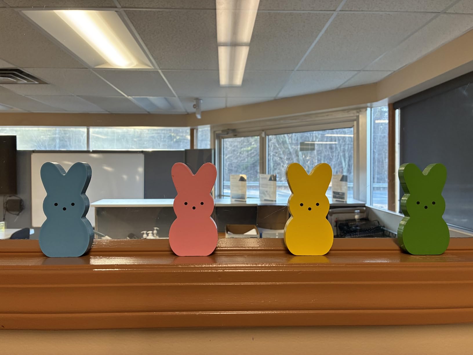Babycop Easter Decor, 4 Pcs Wooden Bunny Table Easter Decorations for Home | Spring Signs Decor Indoor, Farmhouse Wood Rabbit Easter Tiered Tray Mantal Decor for Office Party Supplies customer photo 1