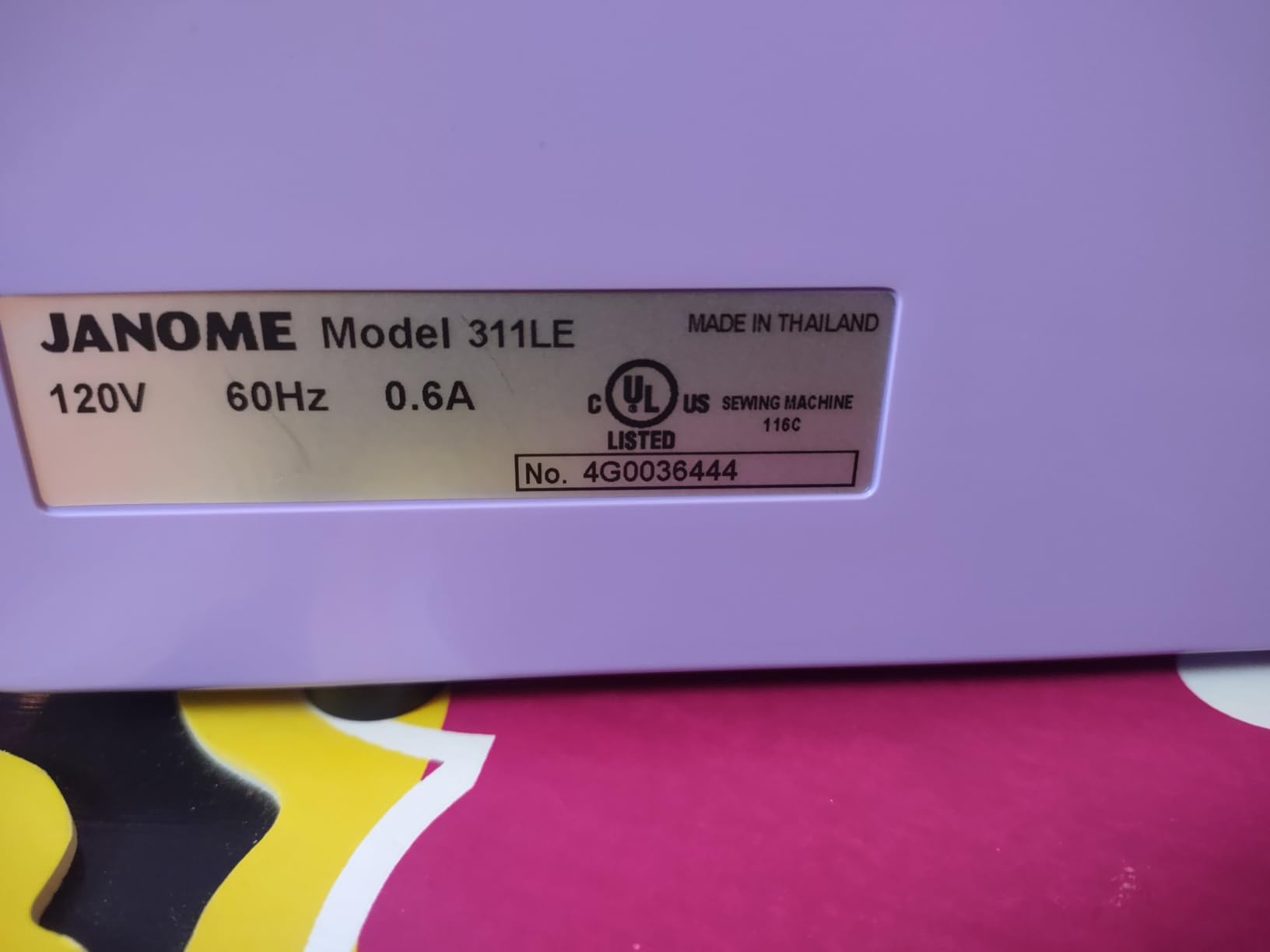 Janome Purple Majesty Easy-to-Use Sewing Machine with Interior Metal Frame, Bobbin Diagram, Tutorial Videos, Made with Beginners in Mind for Garments, Patchwork, Light Quilting customer photo 2