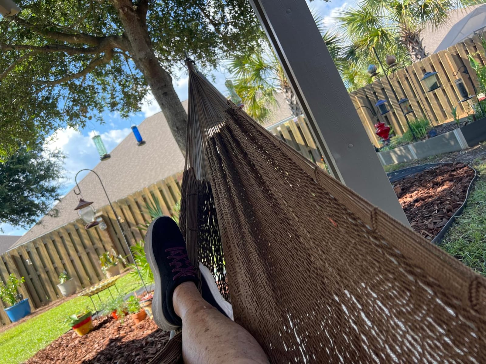 PNAEUT Handwoven Rope Mayan Hammock for Outside, 600 lbs Capacity | 2 Person, Portable Carrying Bag, Easy-Used Tree Straps, Carabiners, Soft Fabric, for Patio (Nature, X-Large) customer photo 1