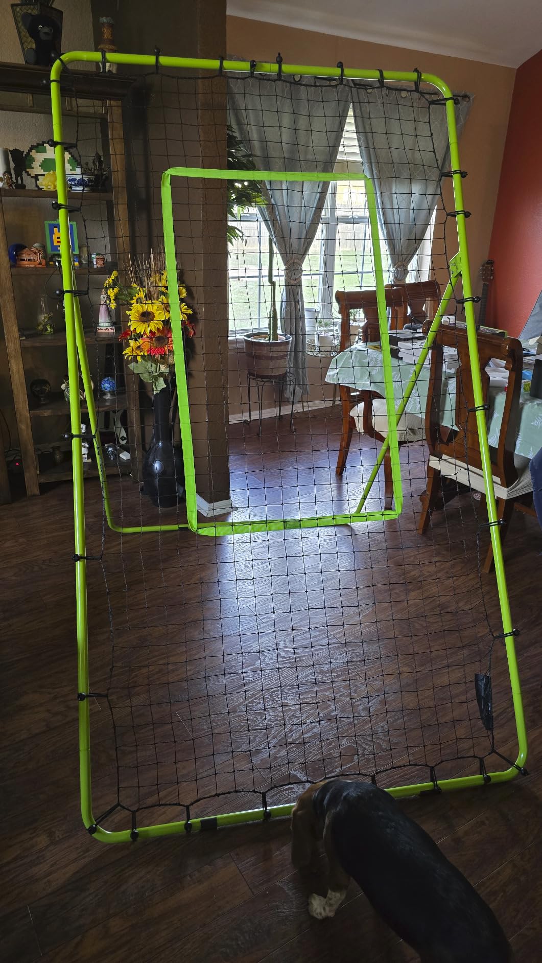 Volleyball Rebounder Net Volley Ball Bounce Back Practice Equipment | 7x4 Feet Training Net 5 Adjustable Rebound Angles Train Set Spike and Serve Includes Neon Target Strap and 4 Ground Stakes customer photo 1