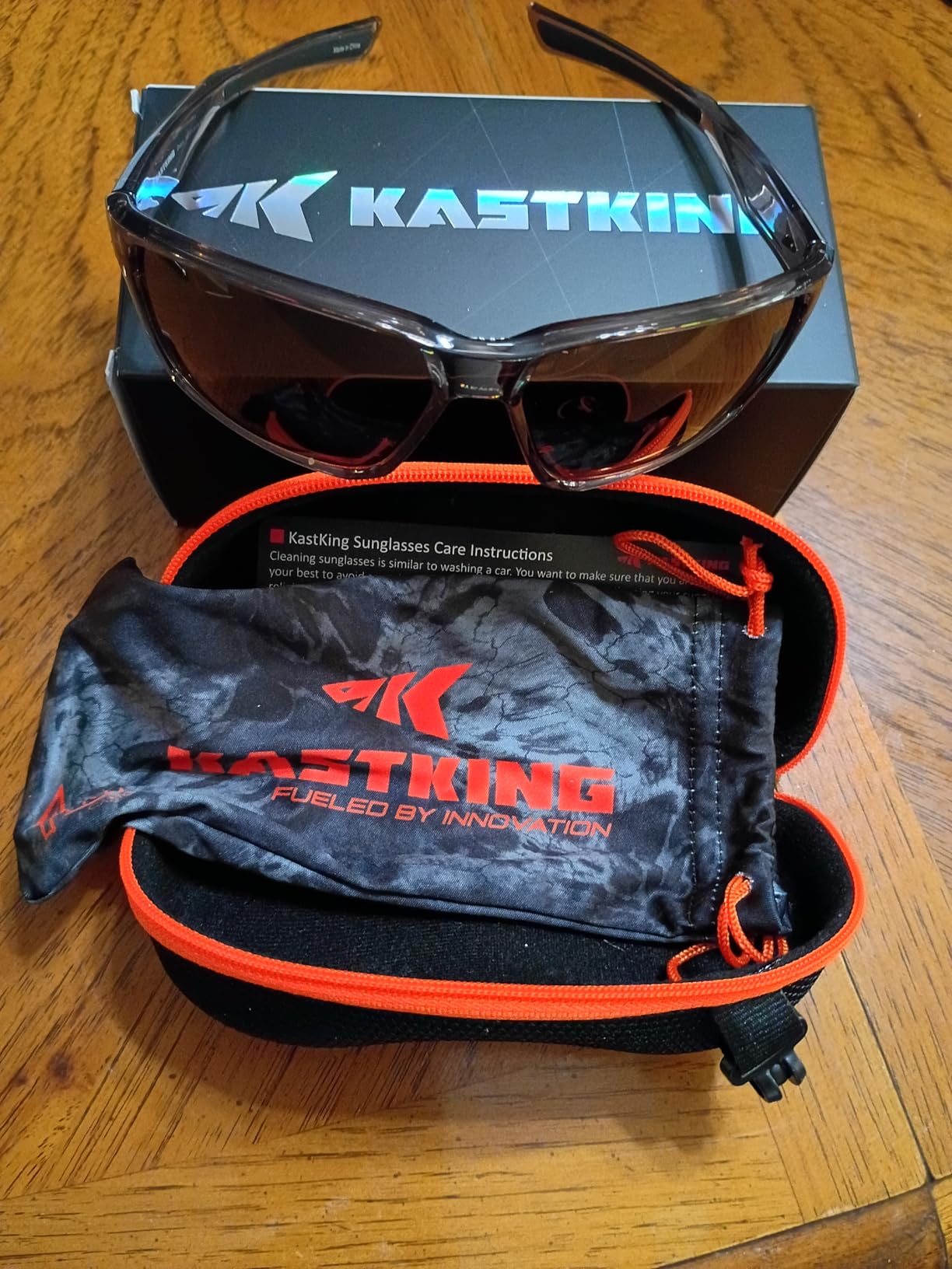 KastKing Osage Polarized Sport Sunglasses for Men and Women, Wrap Design | PuriVex Water & Salt Repellent, UV Protection, Lightweight, Durable, Non-Slip Nose and Temple Pads, Ideal for Fishing customer photo 1