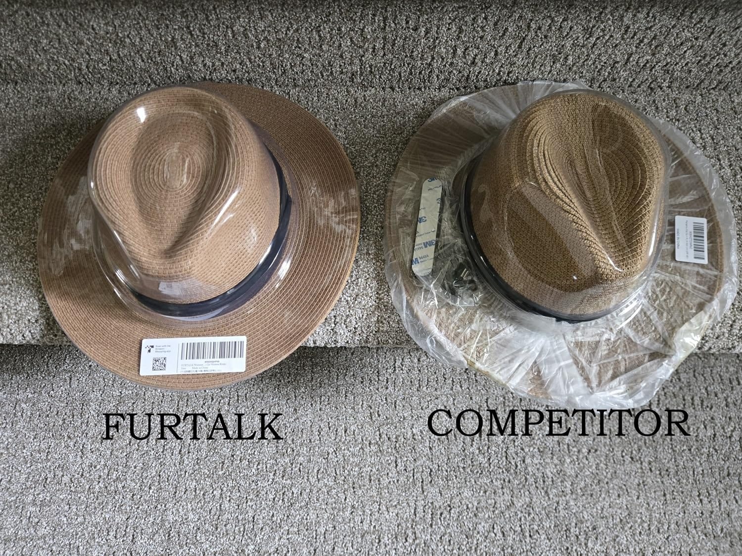 FURTALK Sun Hat Wide Brim Straw Fedora Panama Beach for Men Women customer photo 1