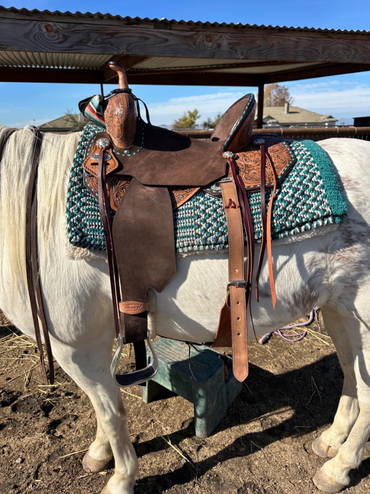 HILASON Flex Tree Western Saddle Brown Barrel Trail Horse customer photo 2