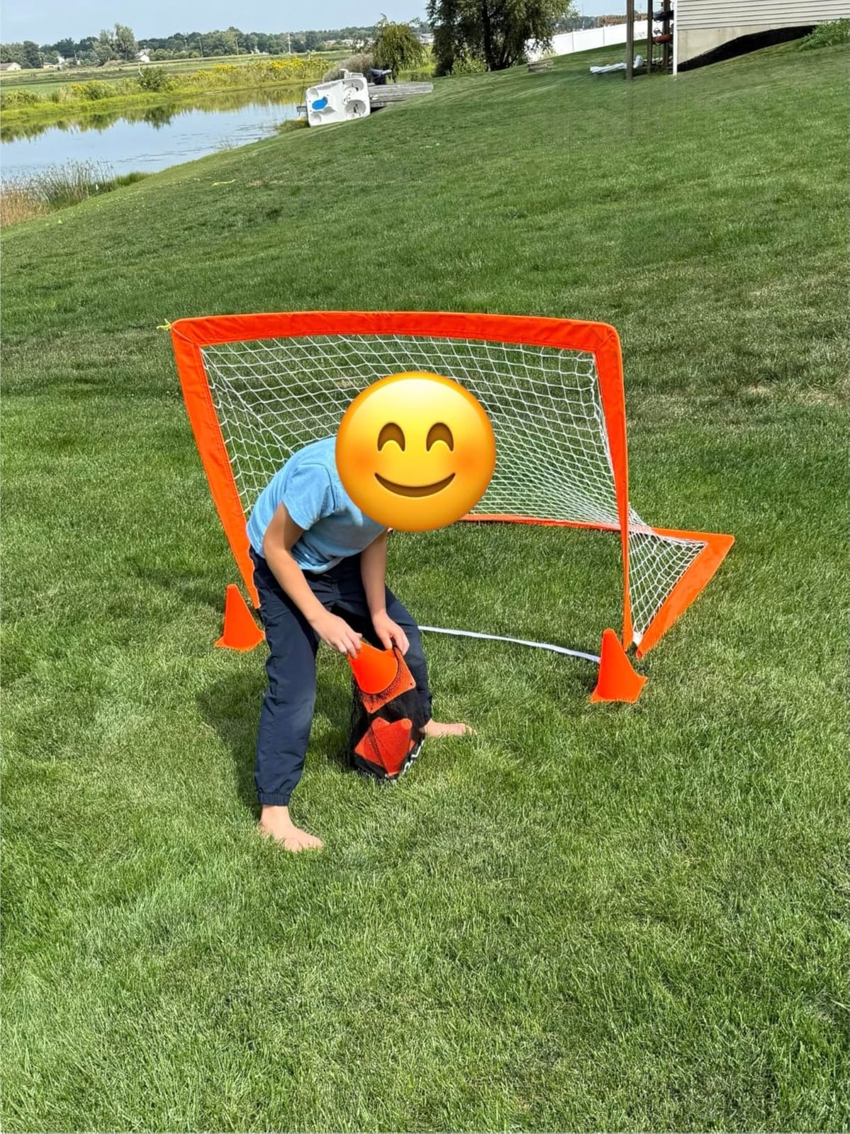 GoSports Portable Soccer Goals for Kids - 13 Color Options - Choose 4 x 3 ft or 6 x 4 ft - Team Tone Pop Up Nets for Backyard customer photo 1
