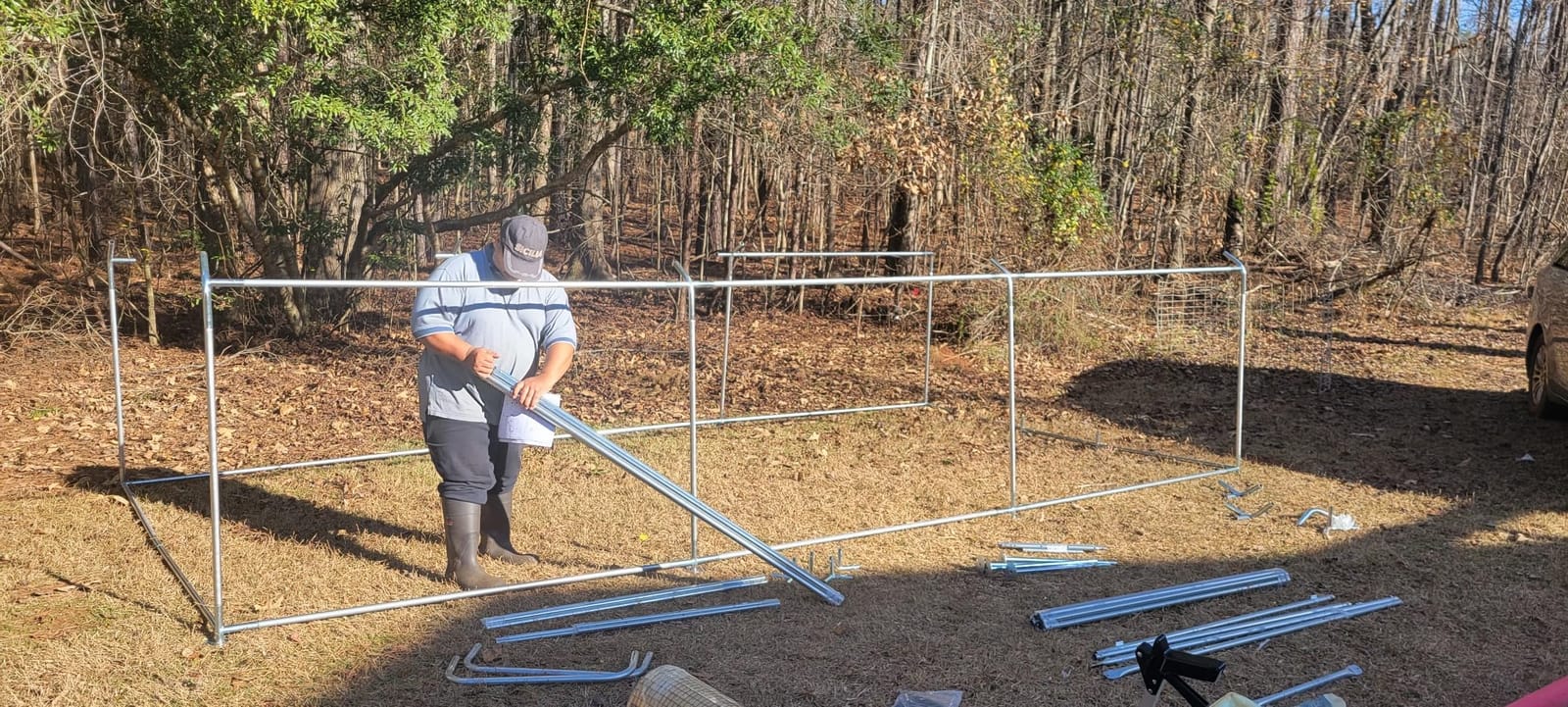 Quictent Large Metal Chicken Coop Run for 30+ Poultry w/Side Hardware Cloth | Waterproof Cover, Advanced Series Outdoor Walk-in Cage Hen Duck Rabbit Dog Pen Yard Farm House, 18x9x6.6FT customer photo 1