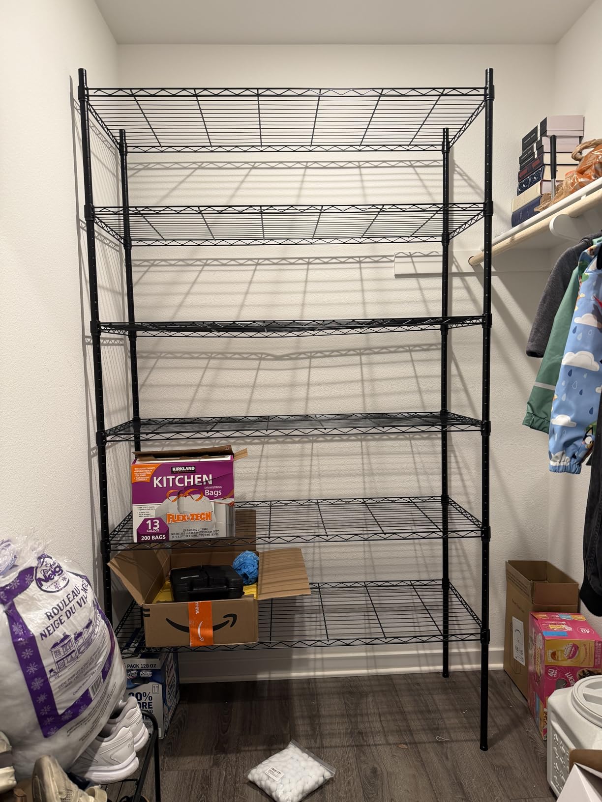 M MZG 1750 LBS Storage Shelves 5-Tier Utility Shelving Unit Steel Organizer Wire Rack for Home, Kitchen, Office, Garage, 17.7