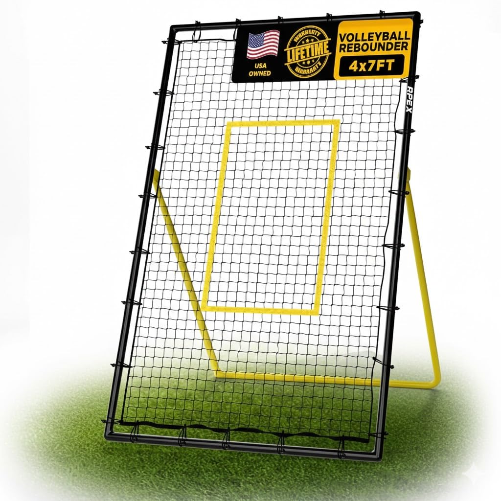 Apex Sports Adjustable Volleyball Rebounder Net 7x4 ft - Bounce Back Training Equipment with Angle Customization for Practicing Volleying, Bumping, Spiking - Durable & Portable with Travel Bag customer photo 1
