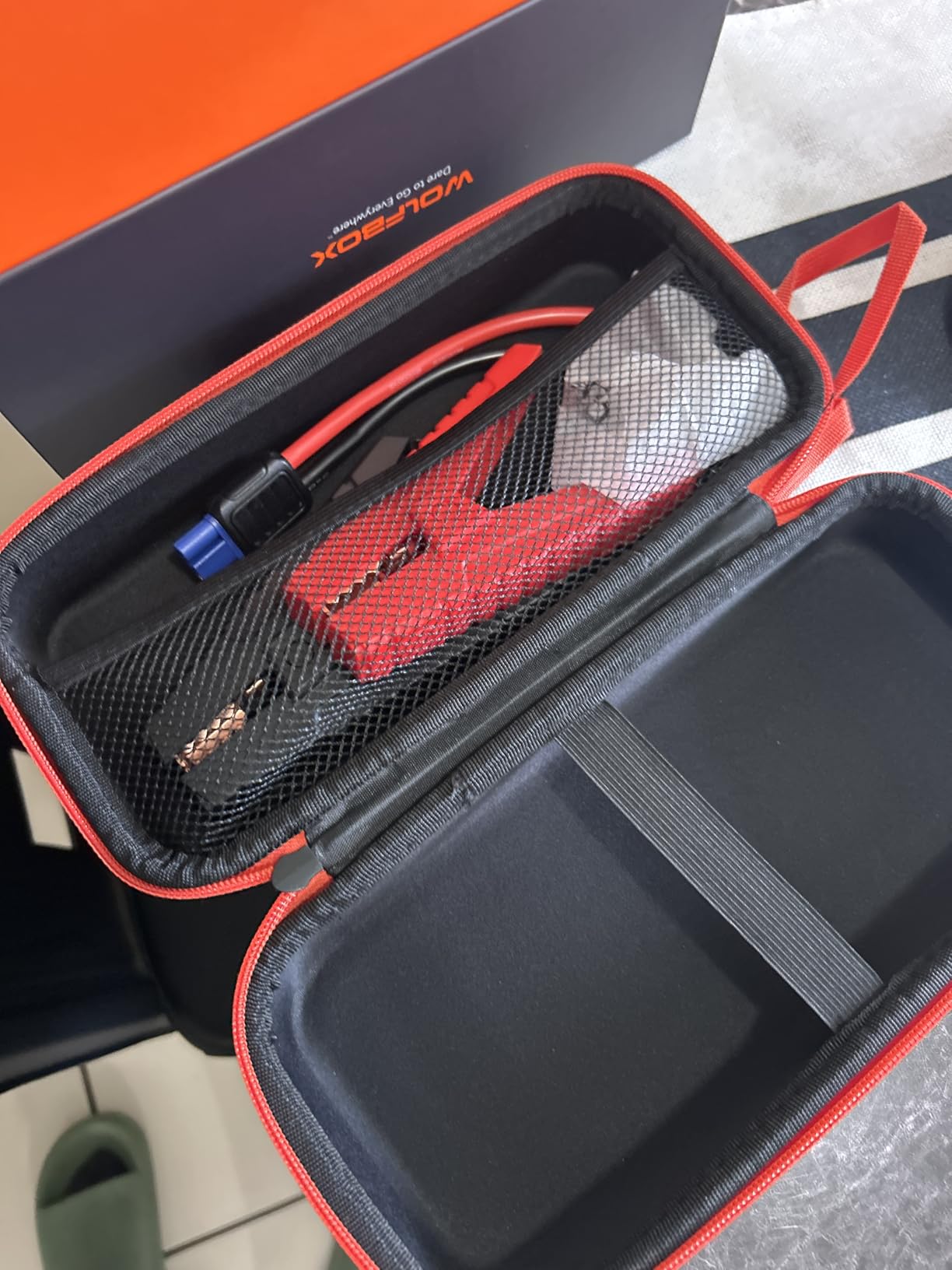WOLFBOX 4000A Jump Starter, 12V Car Battery Jumper Starter Portable with 65W Quick Charger, LED Display, 88.8Wh Booster Jump Box Pack (10L Gas 10L Diesel Engine) with LED Light, Jumper Cables, MV24 customer photo 2