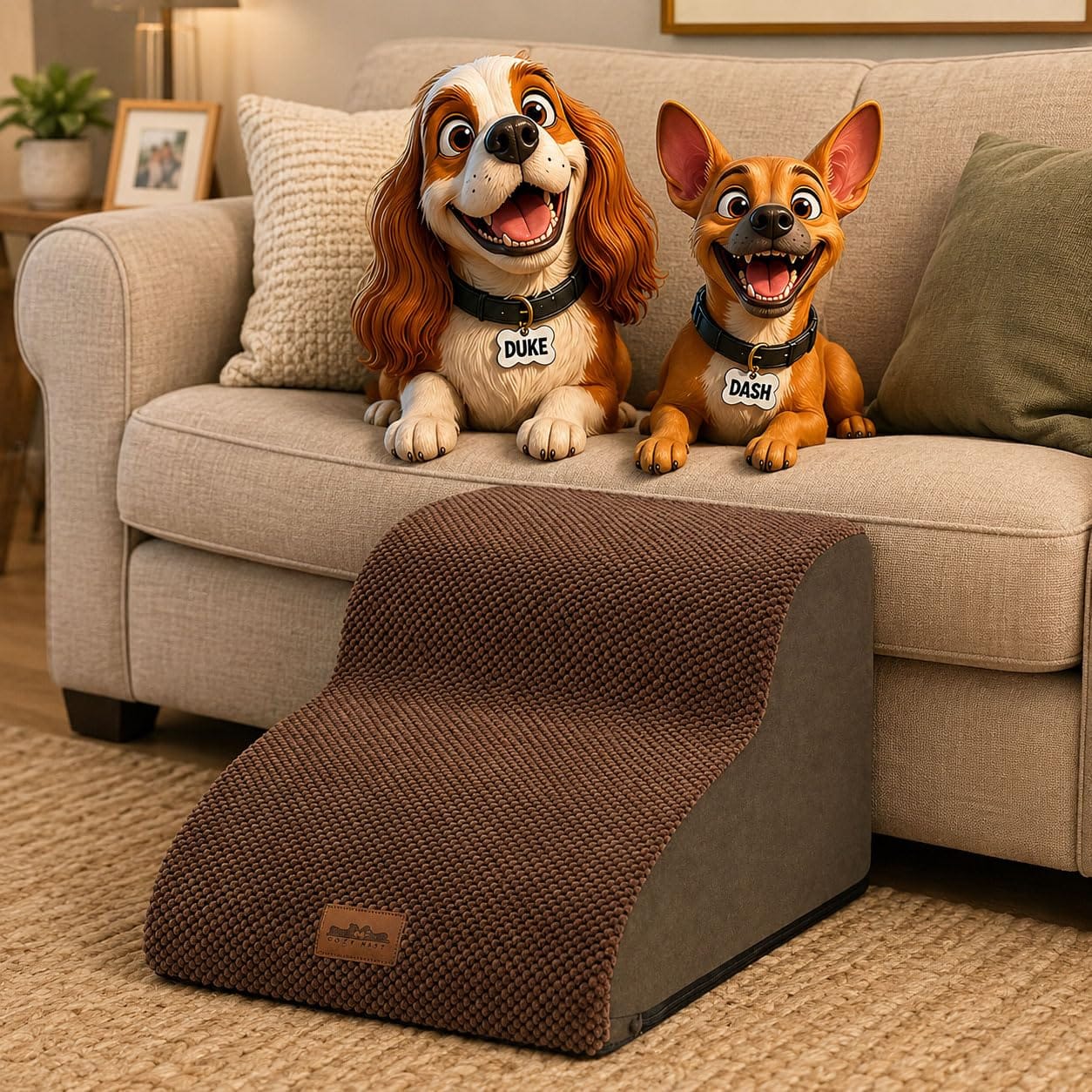 COZY KISS Dog Stair for Small Dog 15.7
