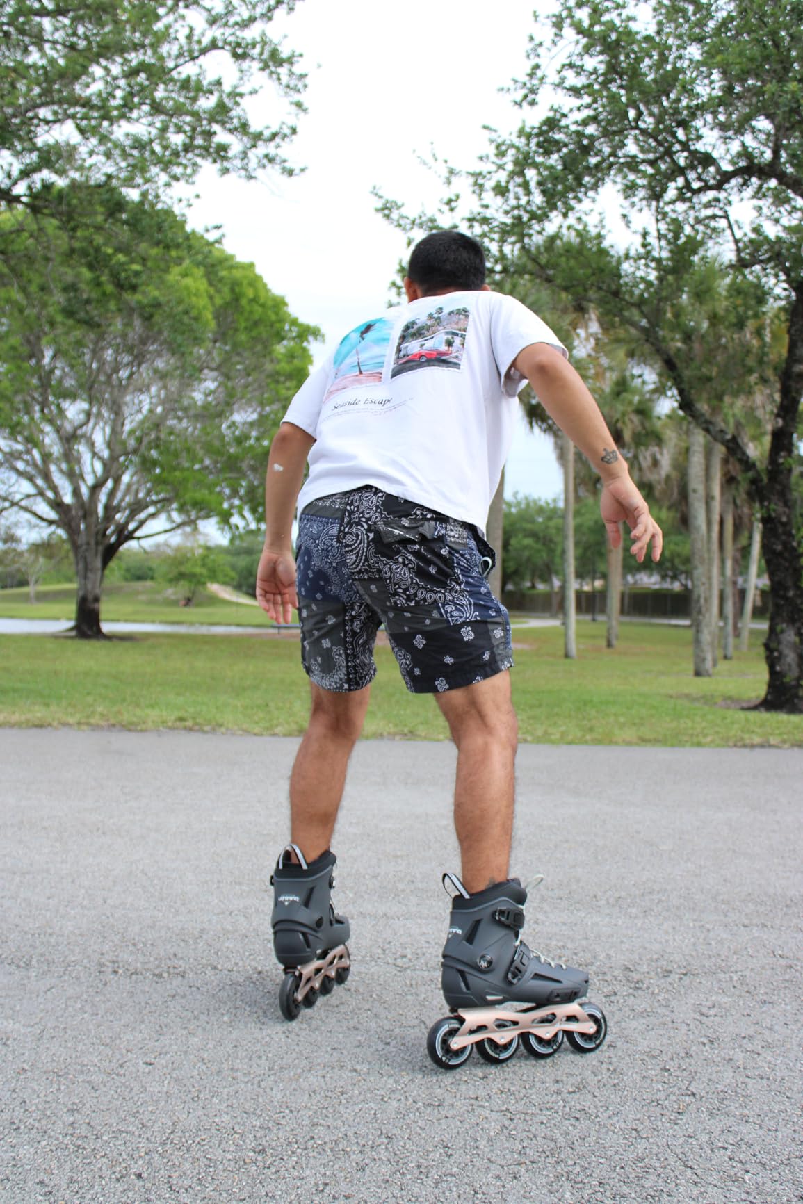 Rollerblade Lightning 90 Men's Urban Inline Skate, Anthracite and Taupe customer photo 2