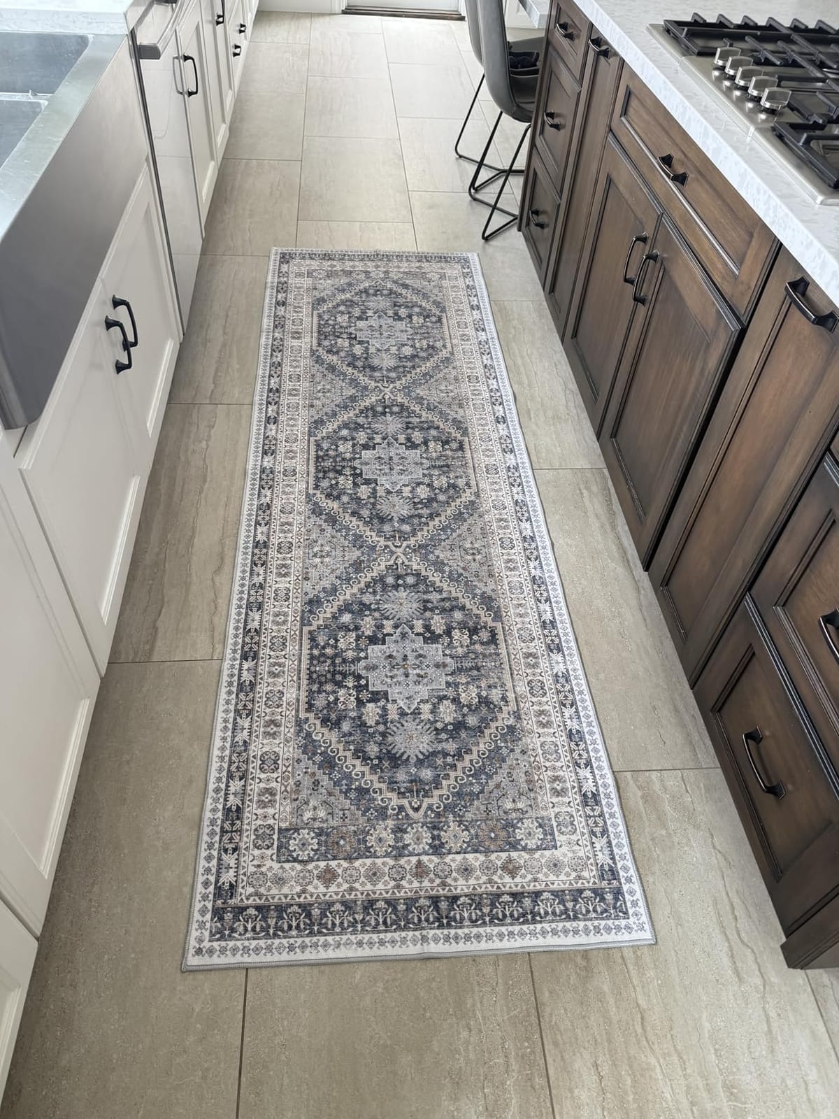 Runner Rug 2x8 Runners for Hallways Vintage Washable Rugs, Orange | Hallway Runner Rugs for Living Room Non Slip, Low Pile Soft Hallway Rug for Kitchen Bedroom Laundry Room Rug customer photo 2