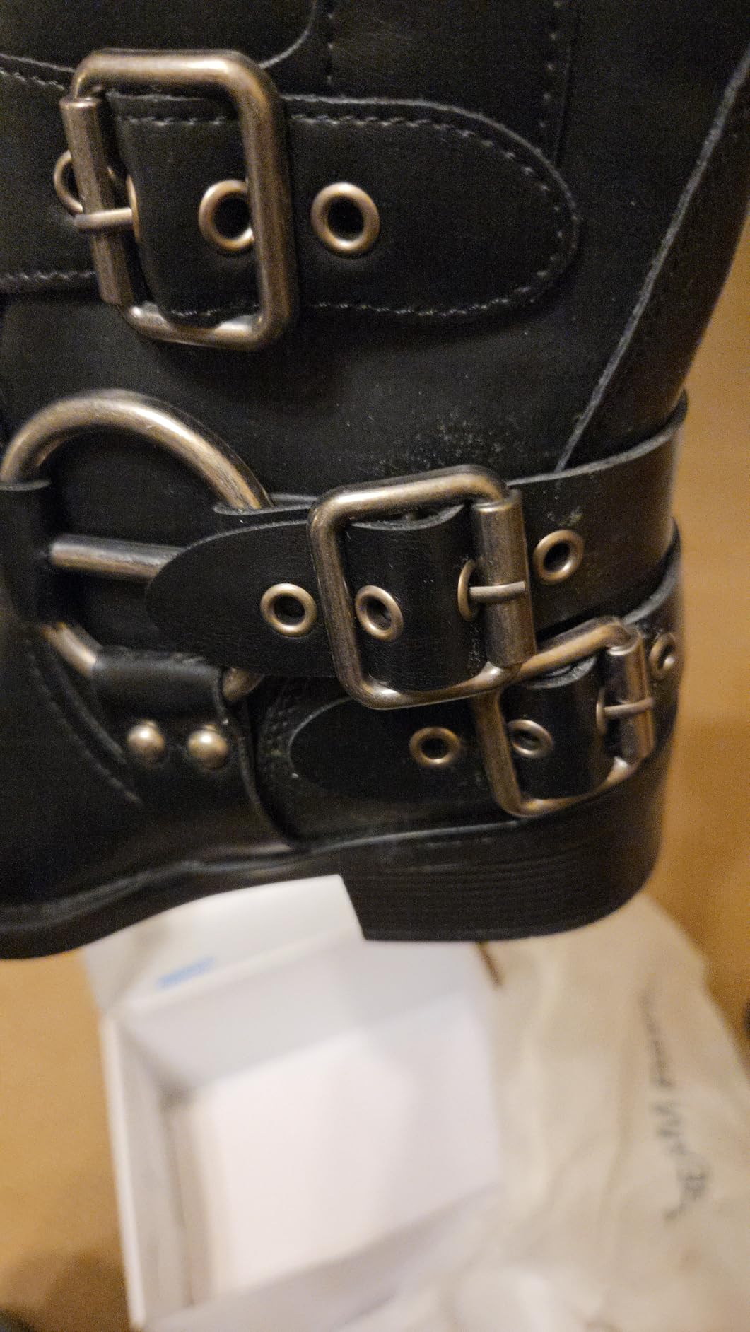 DREAM PAIRS Women's Knee High Biker Moto Boots customer photo 2