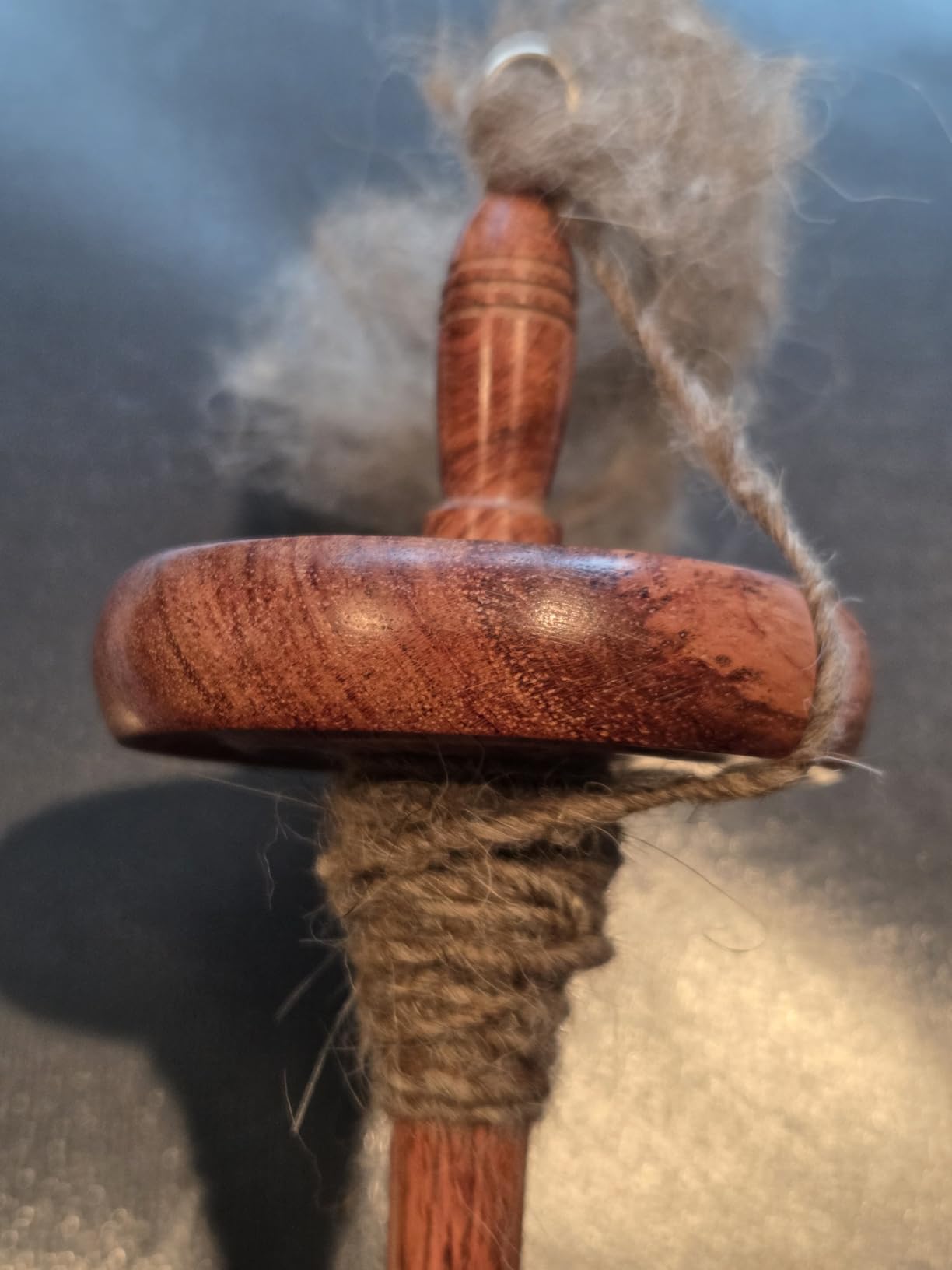 SAVINA Wooden Top Whorl Drop Spindle for Spinning Wool Roving into Yarn | Hardwood spinning tool for smooth fiber drafting & hand spinning customer photo 1
