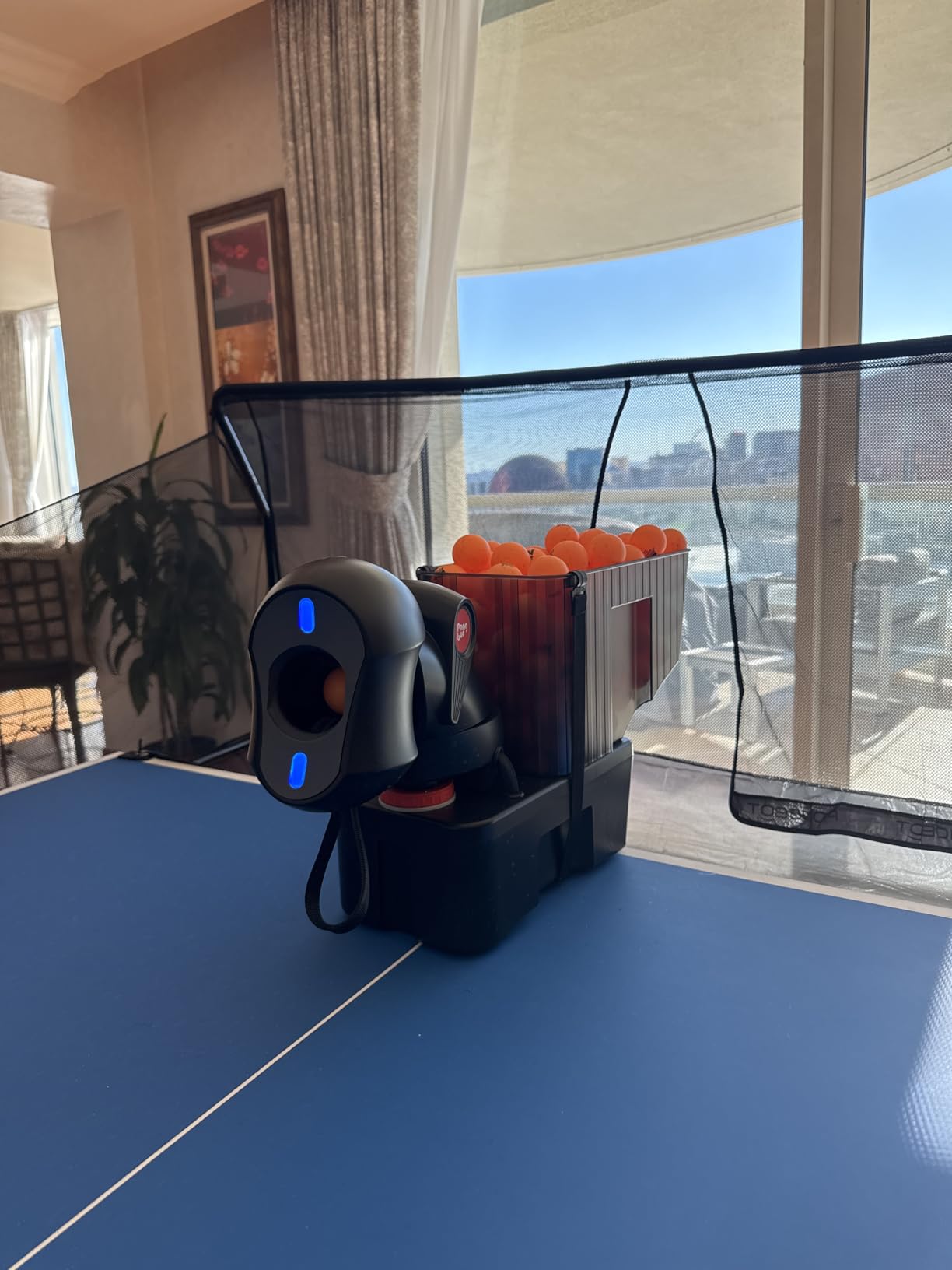 PONGBOT Table Tennis Robot: APP Control 264 Drills, Portable Ping Pong Machine with Spin/Speed Customization, 150-Ball Capacity for Solo Training & Coaching customer photo 2