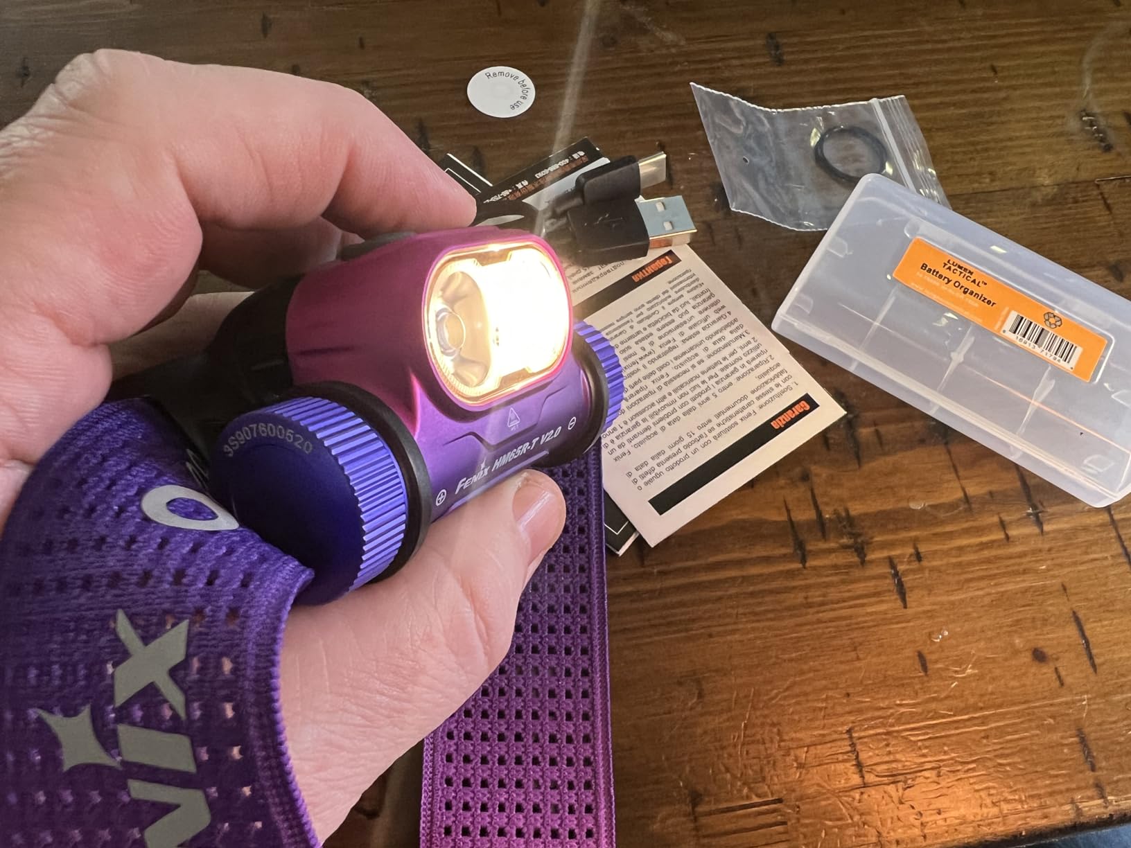 Fenix HM65R-T V2.0 Running Headlamp, 1600 Lumen White Light and Warm White Dual Beams, USB-C Rechargeable, Lightweight Long Runtime for Trail Running, with Organizer (Black) customer photo 1