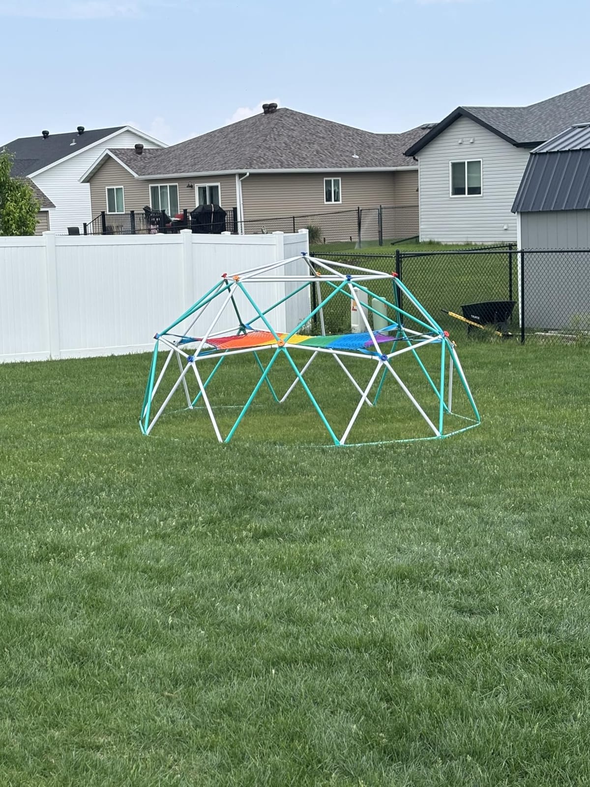 10 ft Climbing Dome with Climbing Cargo Net for Kids 3-12 | Jungle Gym Climber with Net Hammock for Backyard Outside, Outdoor Dome Playset Monkey Bars, Supports 800 lbs, 3D Setup Video customer photo 1