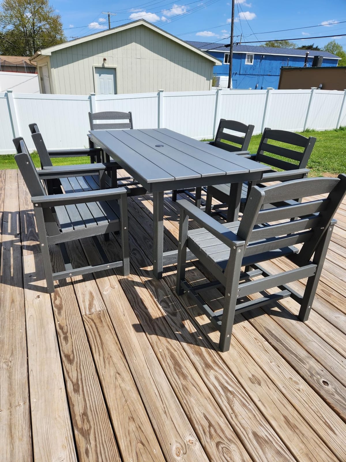 SERWALL 7 Pcs Outdoor Dining Set, 67