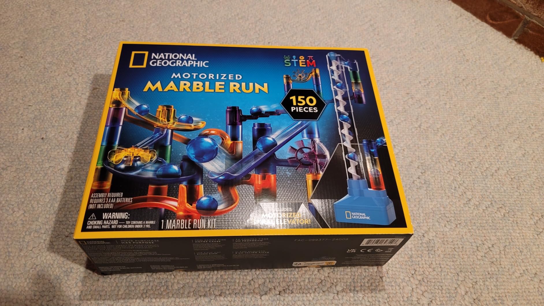 National Geographic Motorized Marble Run 150-Piece Building Set for Kids | Motorized Elevator, 30 Marbles, Storage Bag, Perpetual Motion Machine, Physics Learning, STEM Toy, Marble Maze customer photo 2