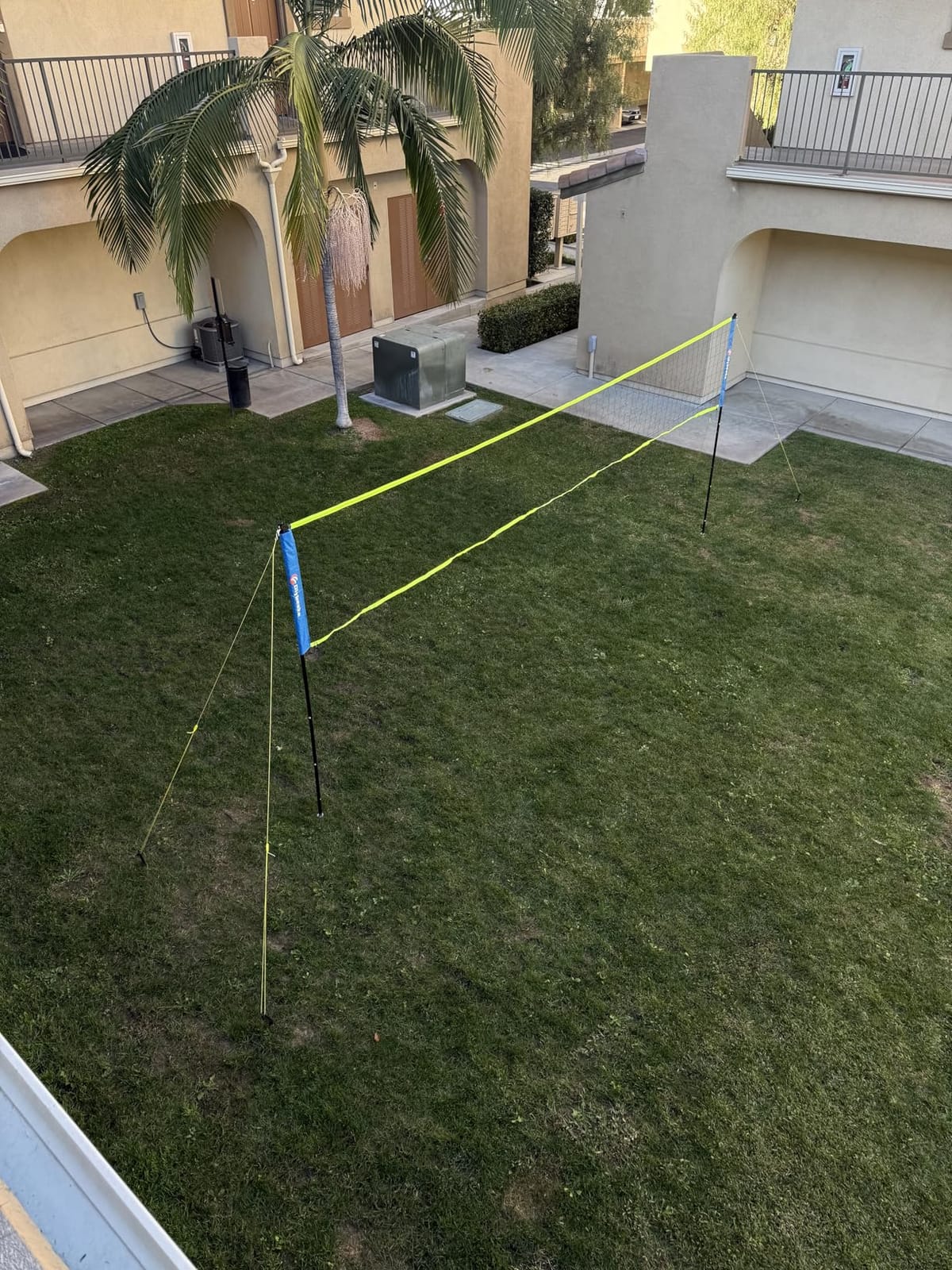 Portable Outdoor Volleyball Net Set 20FT / 32FT, 4 Adjustable Heights | Complete Volleyball System with PE Net, PU Volleyball, Pump, Poles and Carry Bag for Backyard, Beach, Park and Family Games customer photo 1