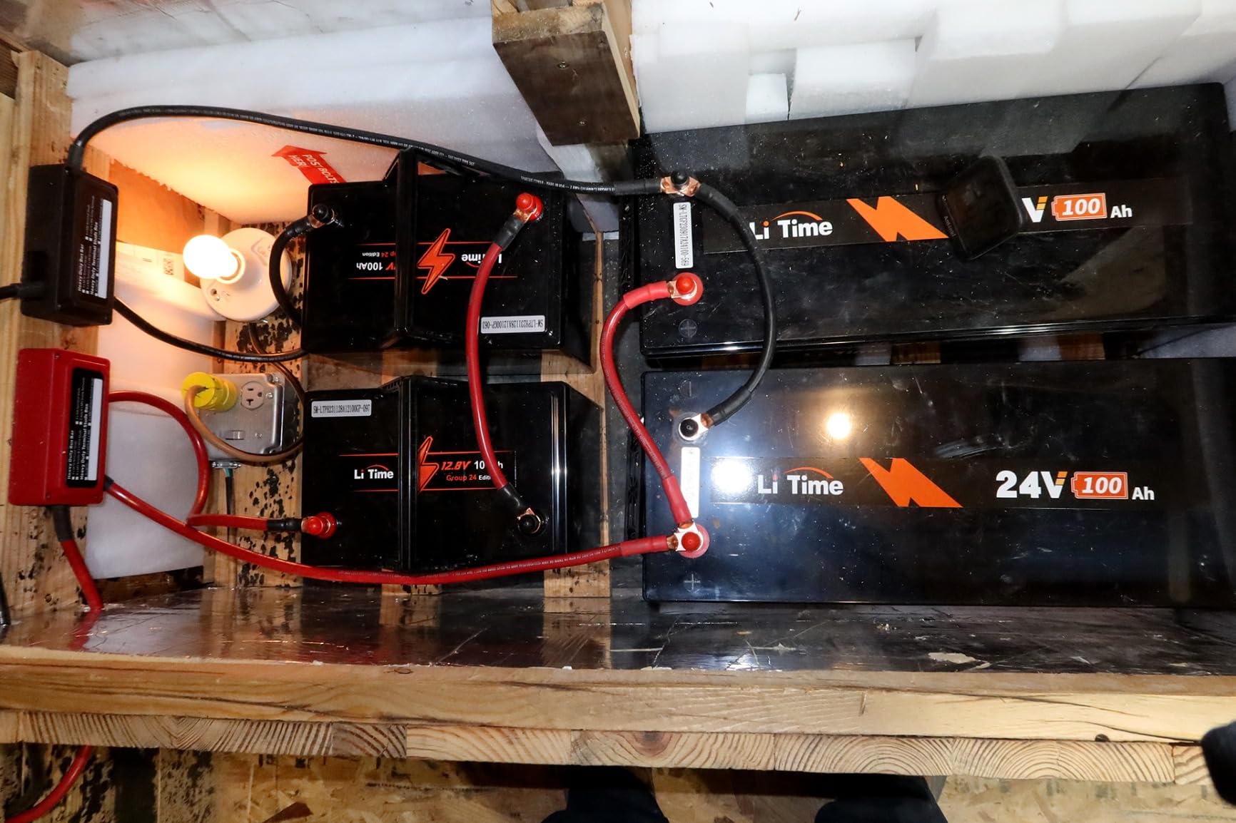 LiTime 12V 100Ah RV Lithium Battery, Group 24 Rechargeable LiFePO4 Battery with Up to 15000 Cycles, 1.28kWh and Higher Energy Density, Perfect for Trolling Motors, Boat, Marine, Solar customer photo 2