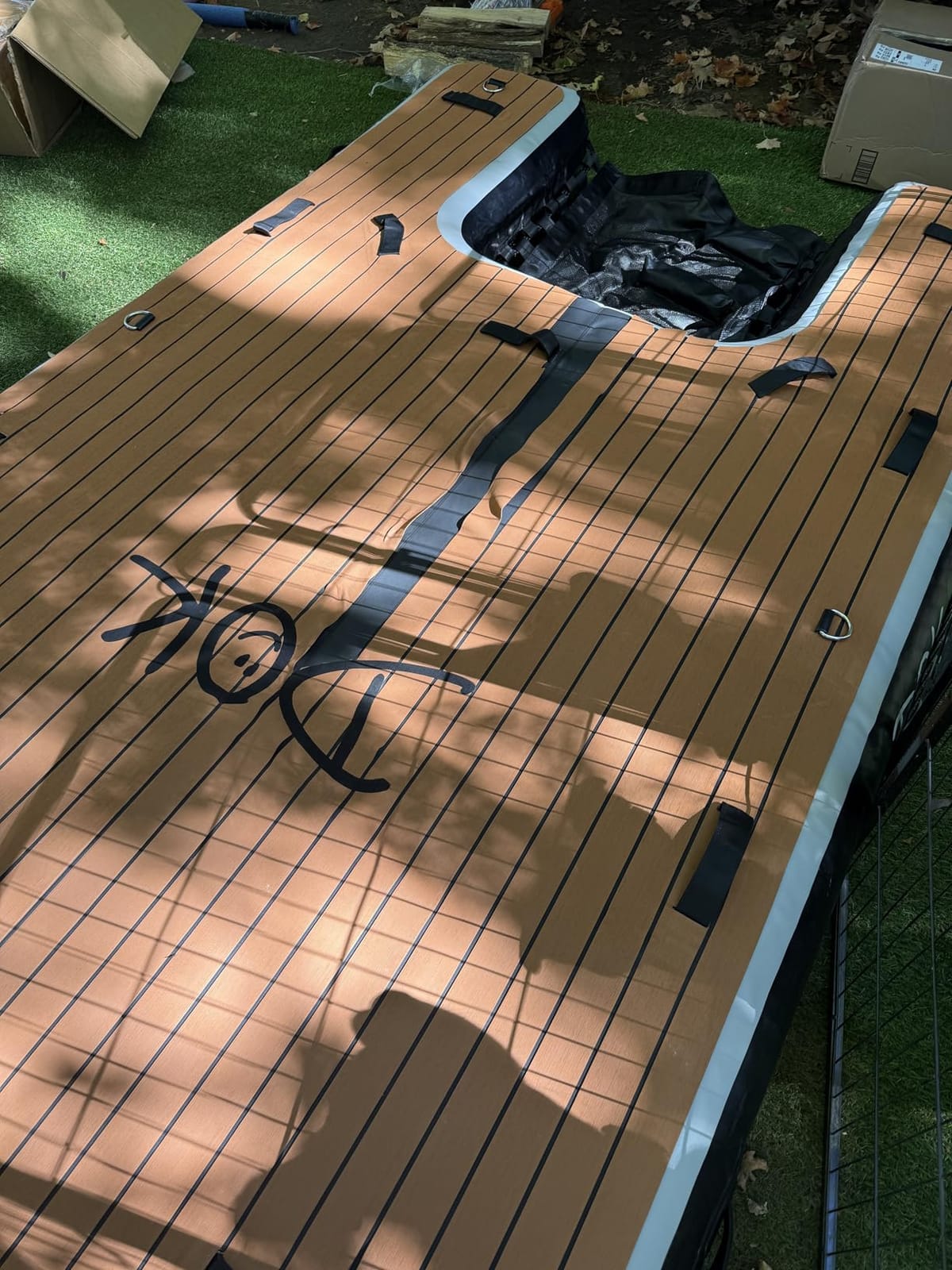 DOK Party-DOK Inflatable Dock Platform: Safe & Easy Water Access; Floating Non-Slip EVA Foam with Water Ramp for Pool, Dock, & Lake | Military Grade & High Visibility customer photo 1