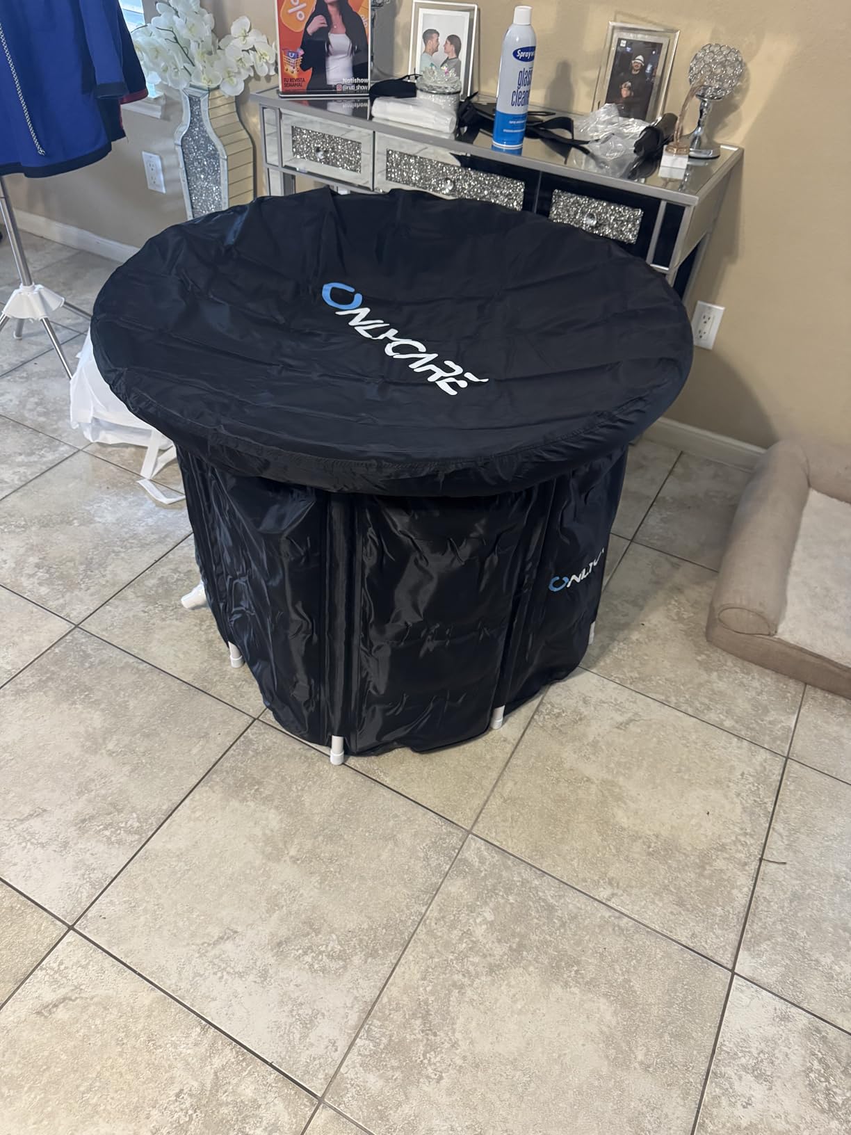 ONLYCARE Upgrade XXL 135 Gal Ice Bath Tub for Athletes - Cold Plunge Tub with Cover - Multiple Layered Cold Water Portable Ice Pod for Therapy Recovery at Home Outdoor Gym Use customer photo 1