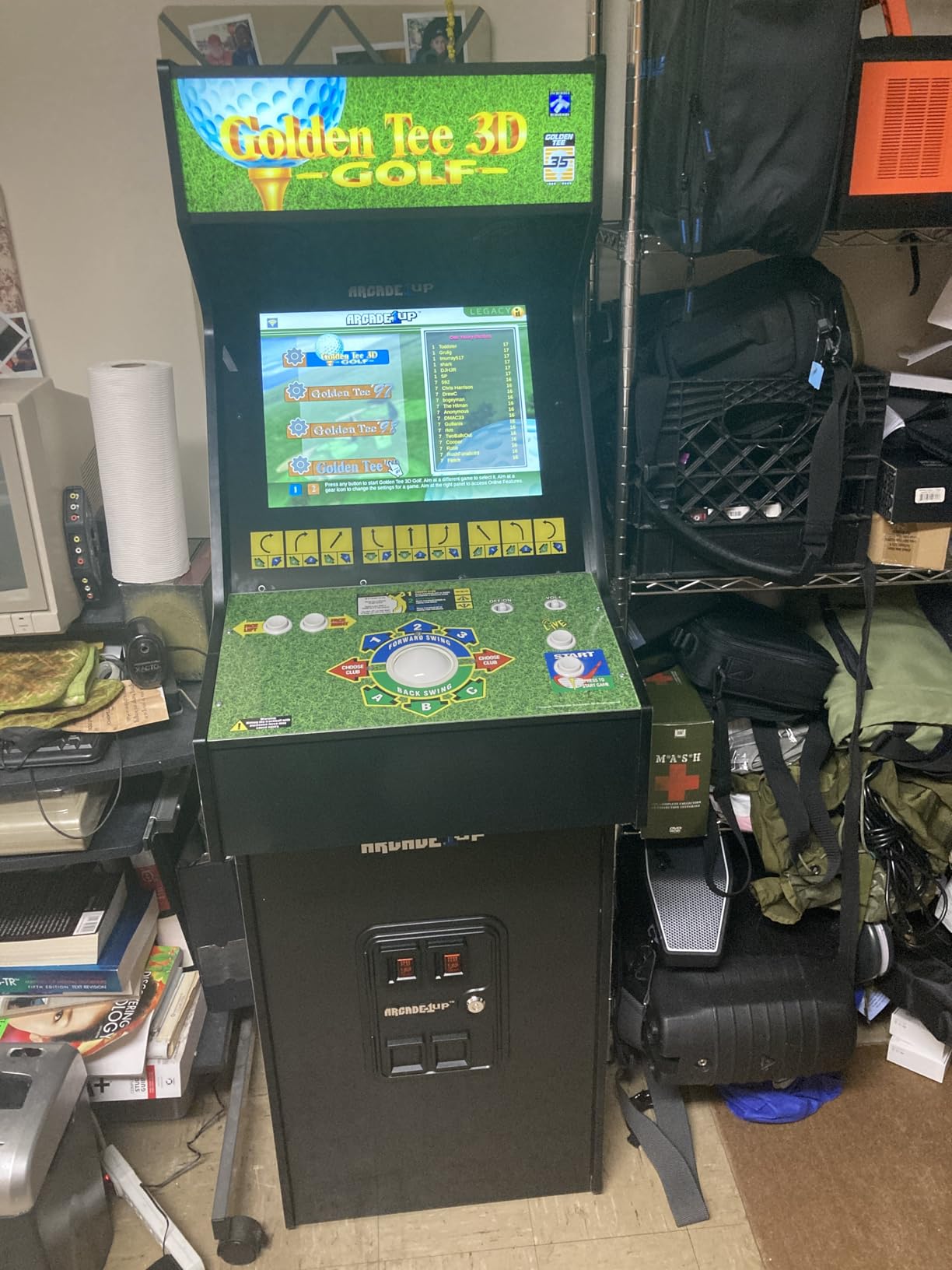 Arcade1Up Golden Tee 3D Deluxe Home Arcade, 8 Golf + Bowling Games | Over 5-Foot Video Game Machine with Trackball Controller customer photo 2