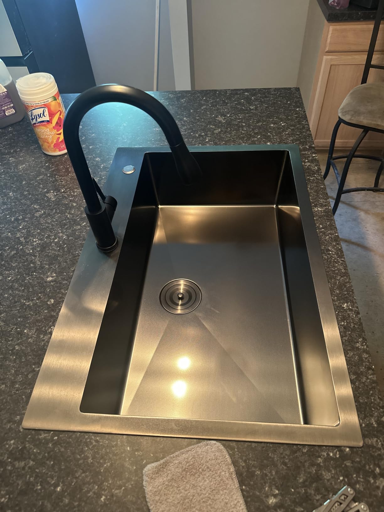 ATTOP 33 Inch Large Single Bowl Drop in Kitchen Sink Nano Coating Stainless Steel customer photo 1