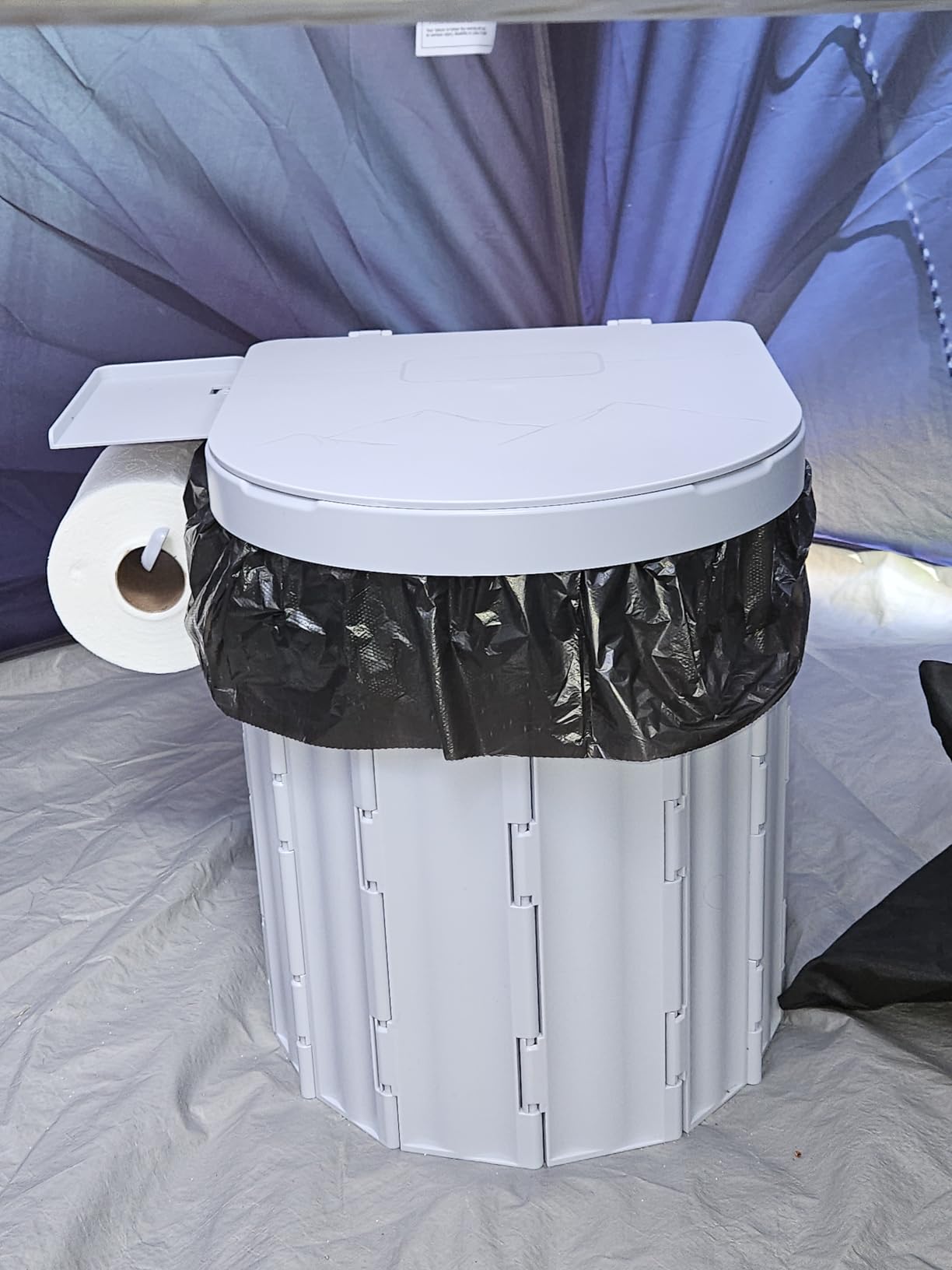 Sckee Camping Toilet, Portable Toilet for Adults, Portable Travel Folding Toilet with Lid and Paper Holder, Compact Potty for Car, Camp Toilet Portable Toilet for Camping, Hiking, Truck, RV, Beach customer photo 1