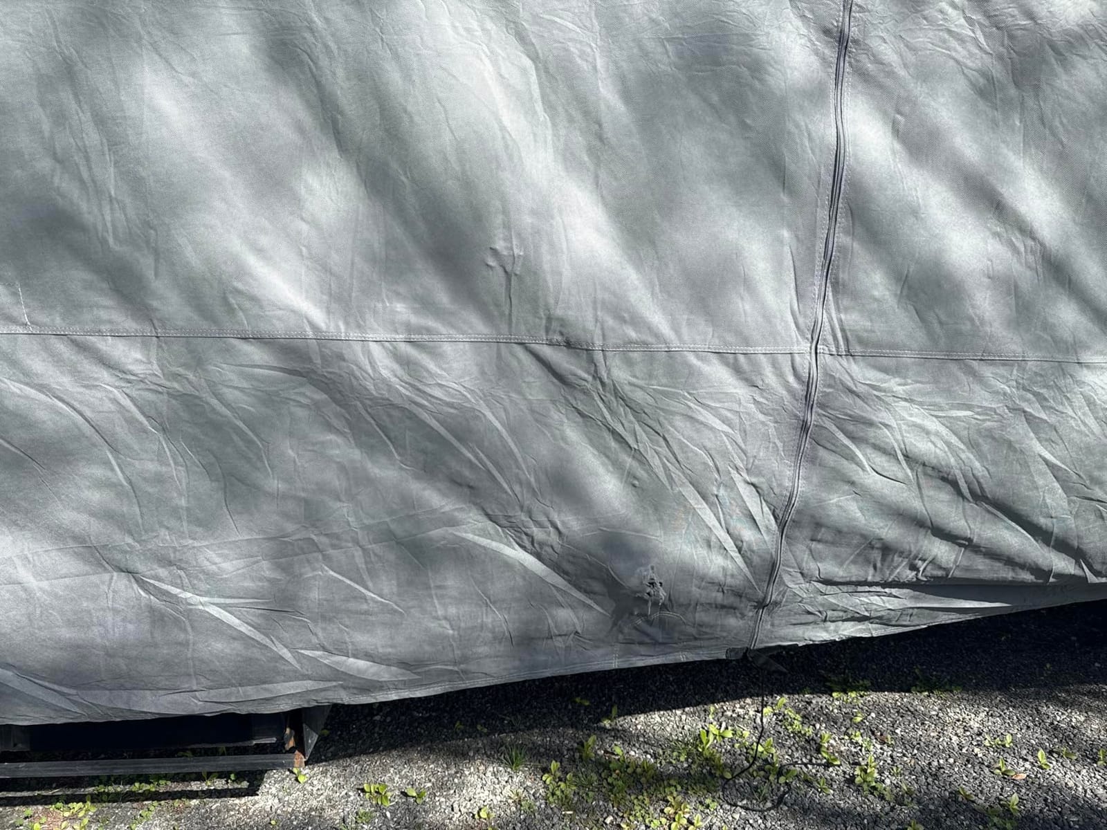 RVMasking Travel Trailer RV Cover, 7-Layer Heavy Duty Waterproof,20-22ft | Medium Gray Camper Cover for Toy Hauler, Windproof, UV resistant, 3Pcs Reinforced Straps, Tongue Jack Cover, 4 Tire Covers customer photo 1