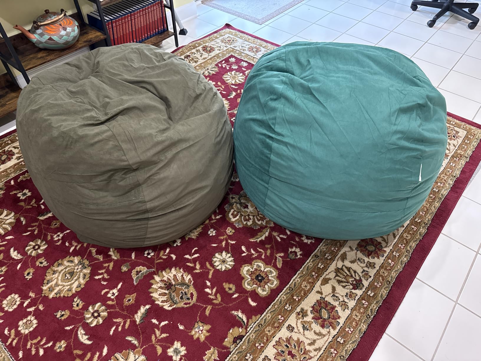 Big Joe Fuf 8Ft Giant Foam Bean Bag Chair, Oversized Couch with Removable Cover for Kids, Teens, Adults, Vanilla Latte Corded Plush, 8 Foot customer photo 1