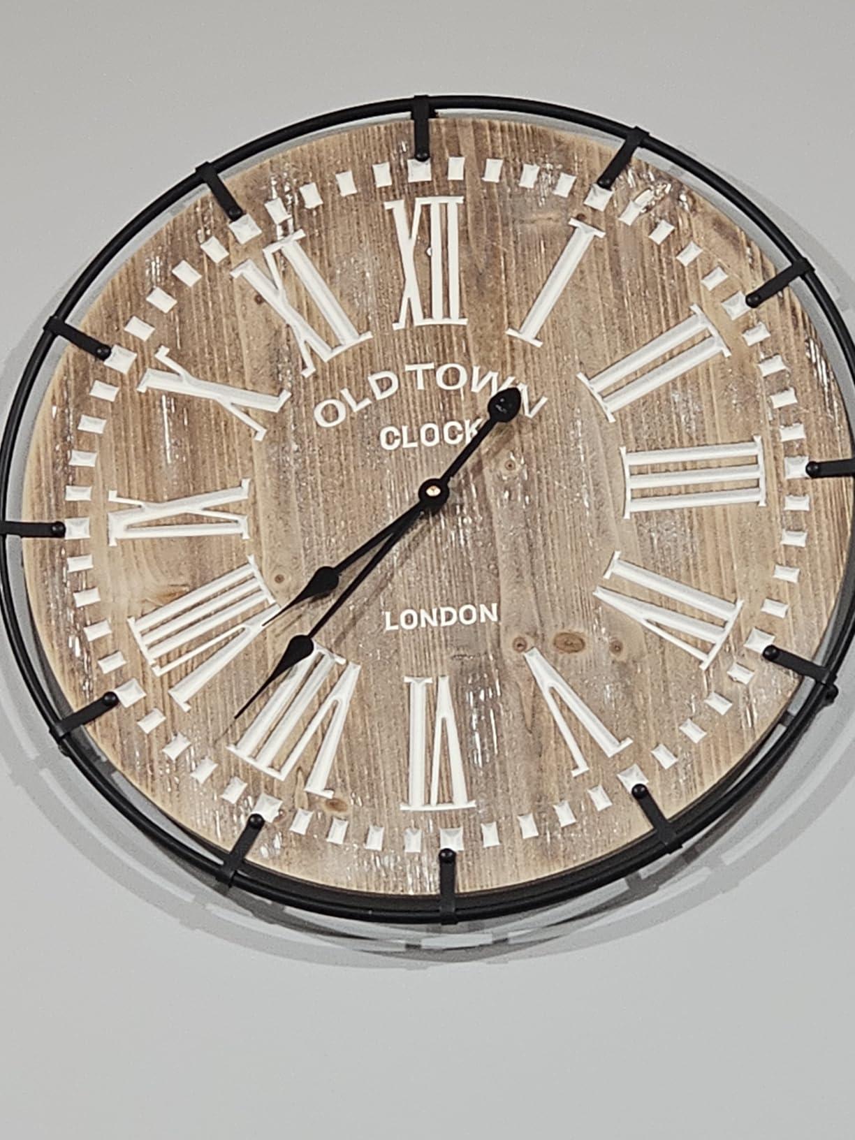 EMAX HOME 30 Inch Extra Large Wall Clock - Farmhouse Rustic Wood & Metal Design Silent Non-Ticking Battery Operated Decorative Oversized Clock for Living Room, Kitchen, Office & Bedroom customer photo 2